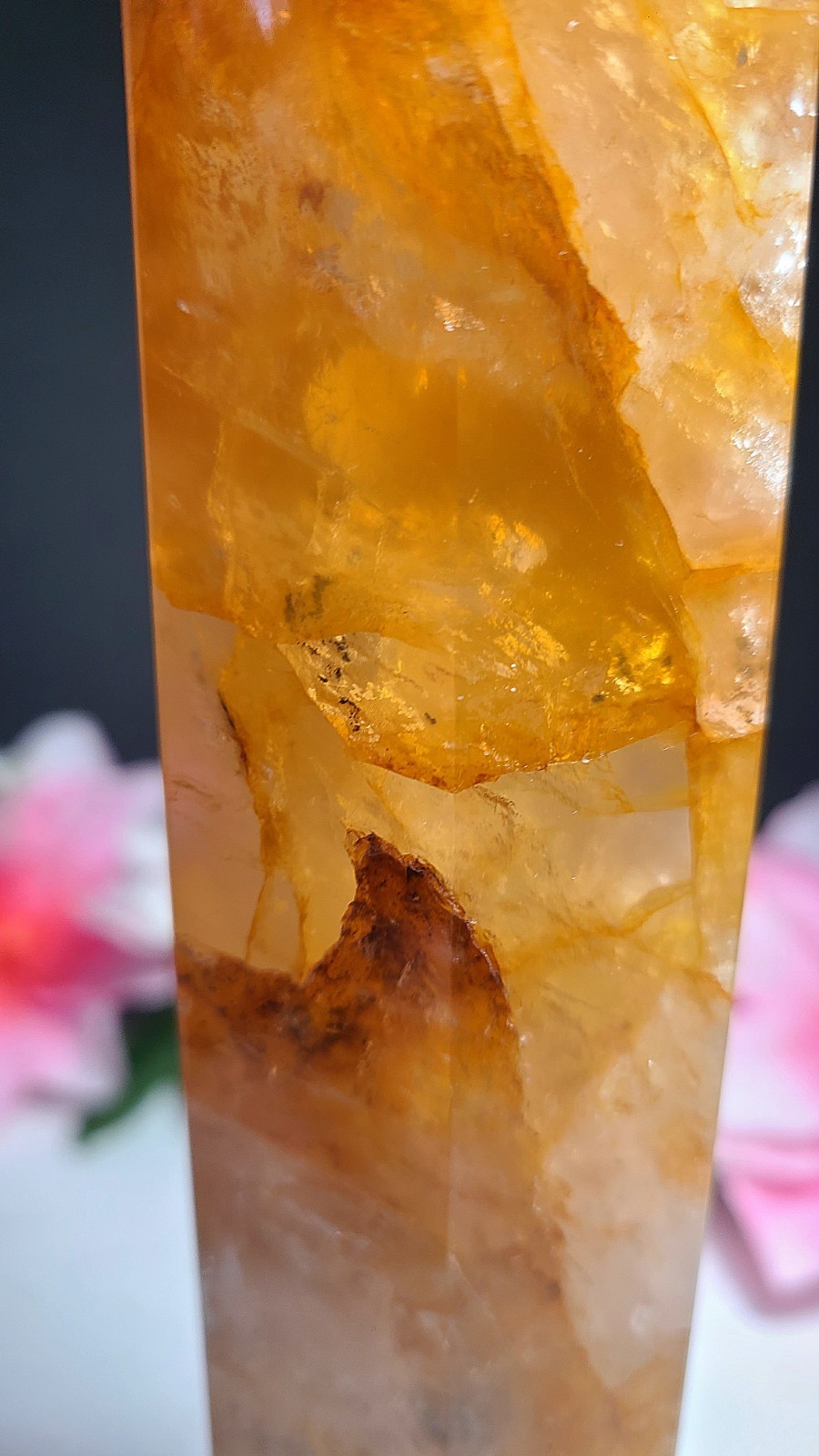XXX Large 10″ 958g 2.2lb A+ Golden Healer Quartz Tower Generator Wealth Crystal
