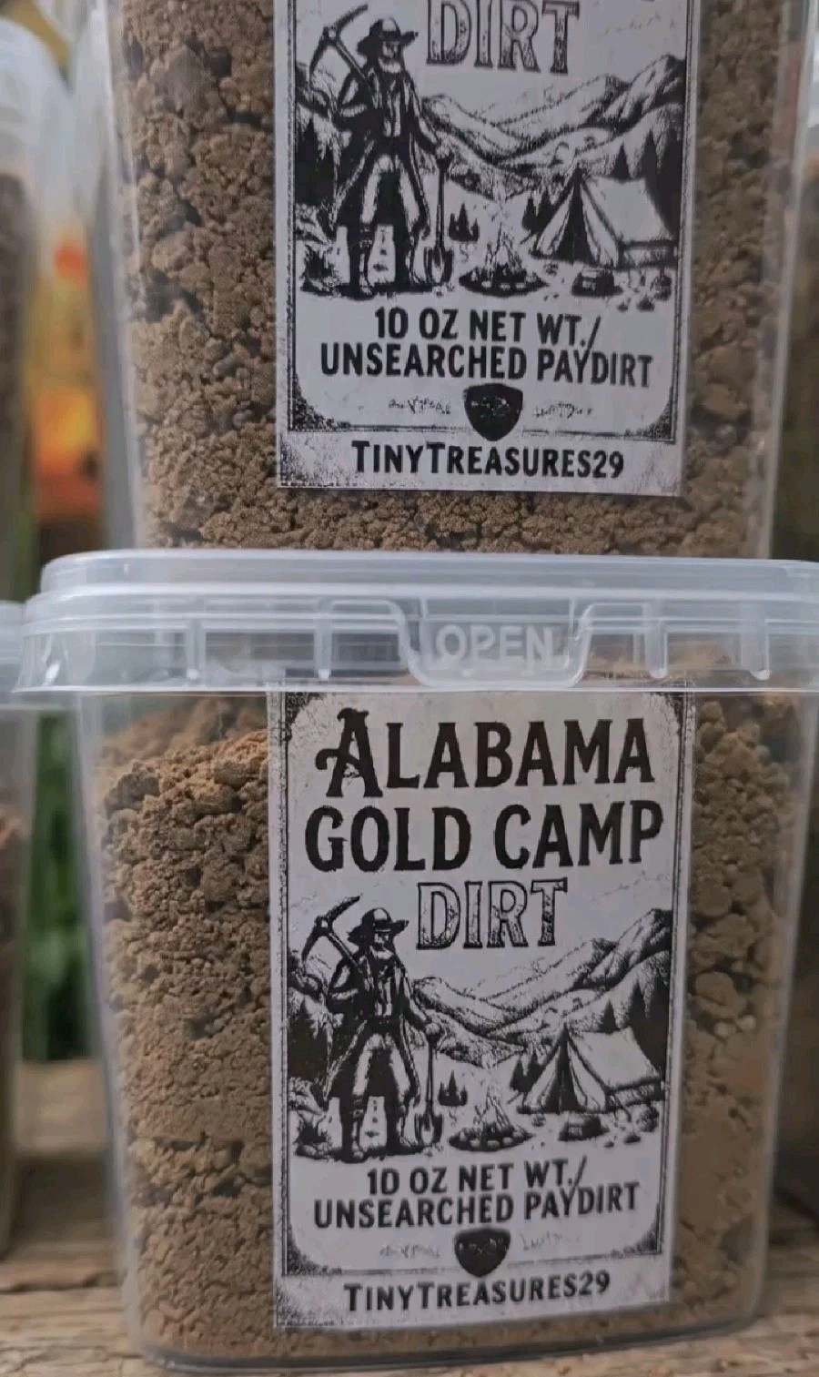 10oz Unwashed Pay Dirt from Alabama Gold Camp USA. Mini Bucket Outdoors Mining
