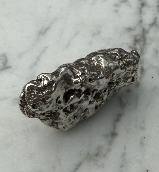 35.7 G. Seller Made Sculpted .900 Fine Silver Nugget Native Silver Replica 1 OZT