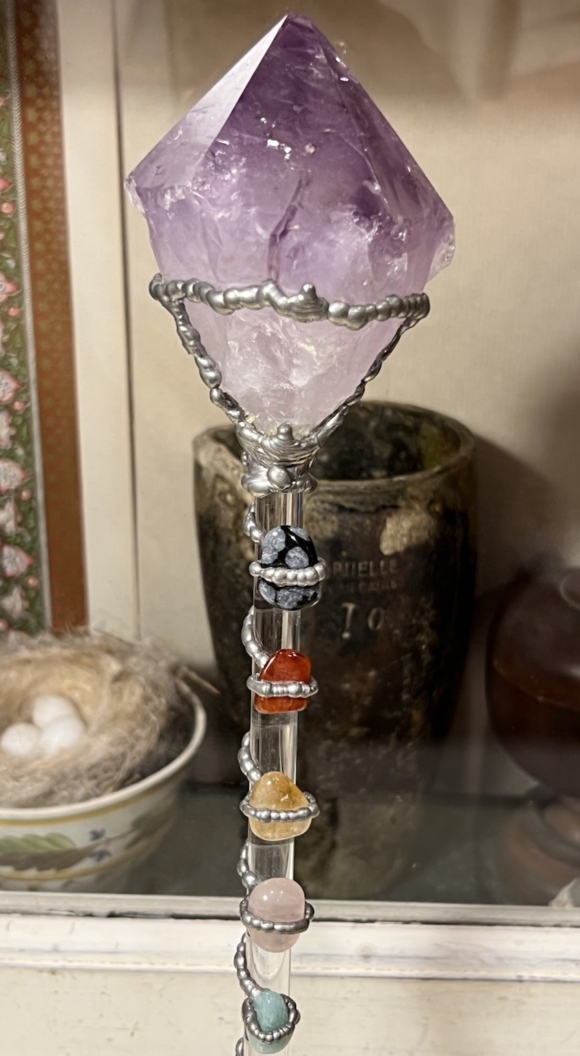 Crystal & Gemstone Chakra Energy Balancing Healing Magic Witch Wand