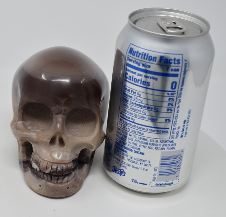 Jasper Hand Craved Skull 966 grams (2 lb 2.0 oz)