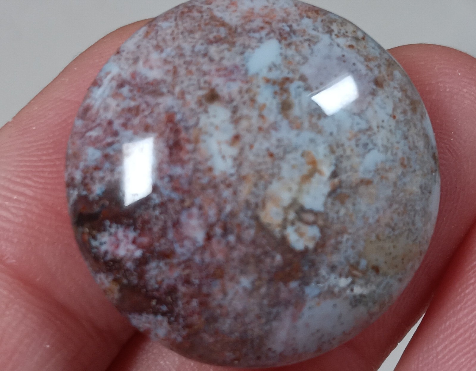Lot Of 3 OCEAN JASPER Small Polished Stone Healing – Madagascar Approx 1in G2