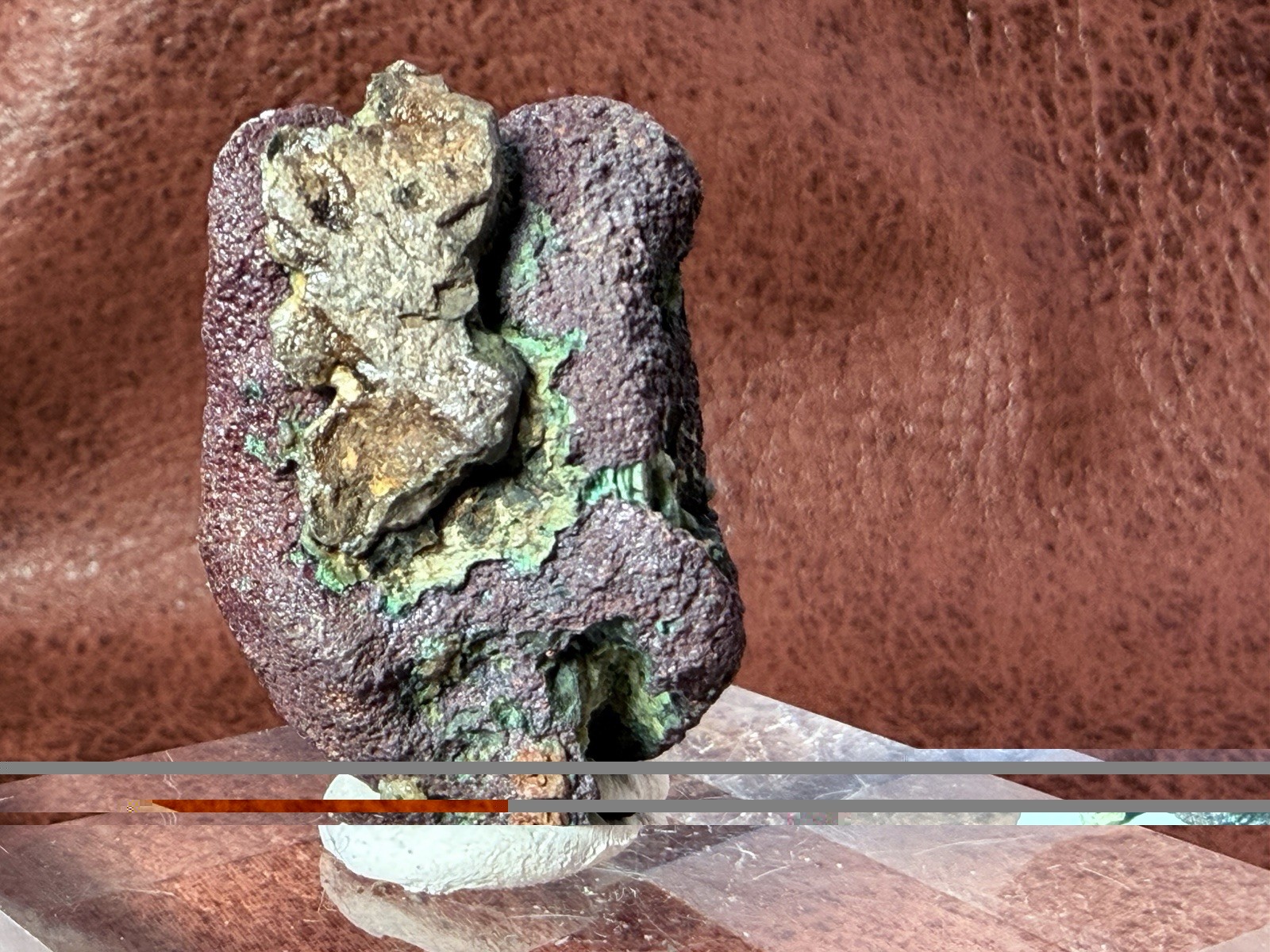 Natural Oxidized Green Glacial Float Copper with Buffed Finish, Michigan 58 g
