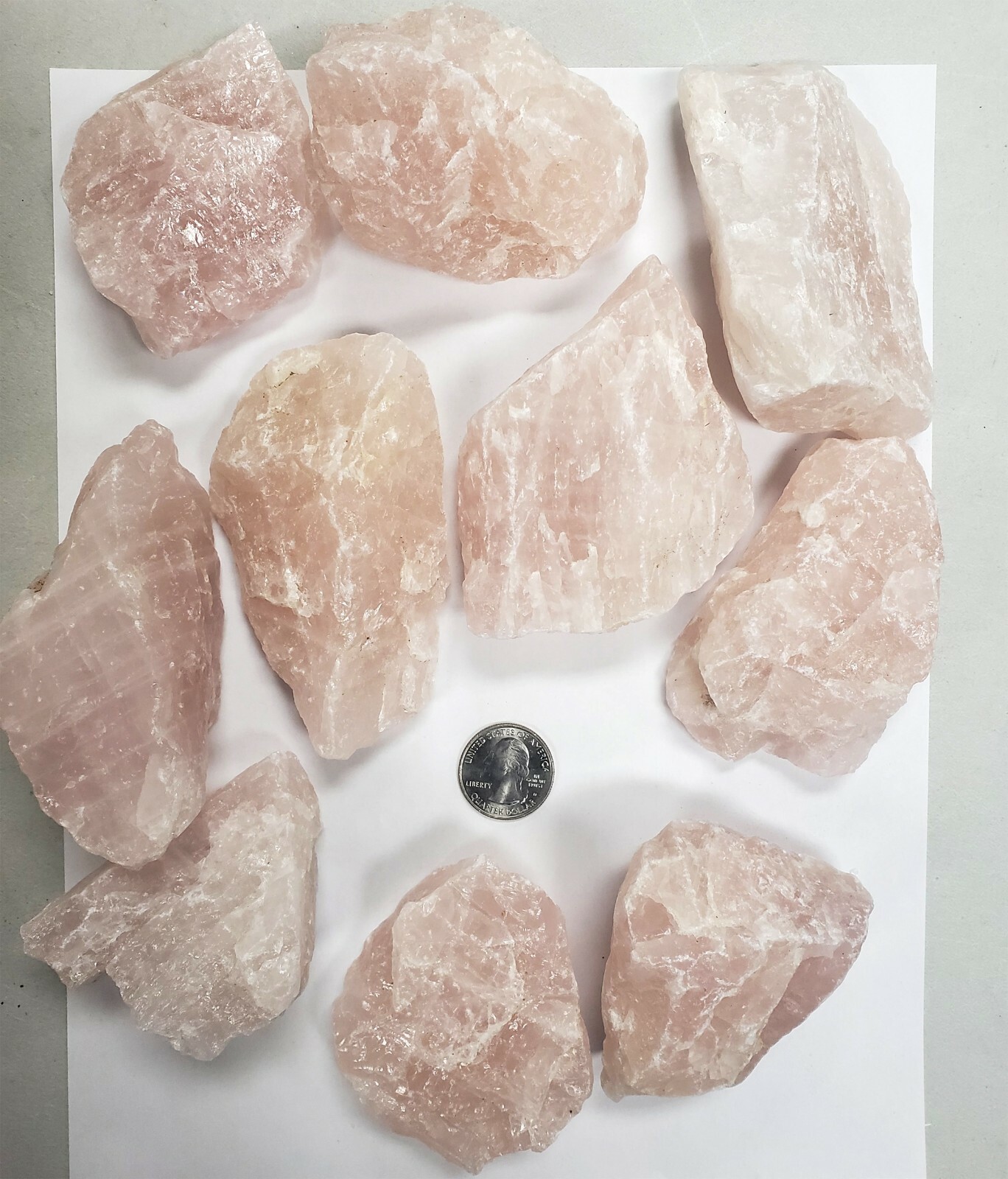 Rose Quartz Crystal Chunk 1 piece LARGE Rose Quartz Stone from Brazil