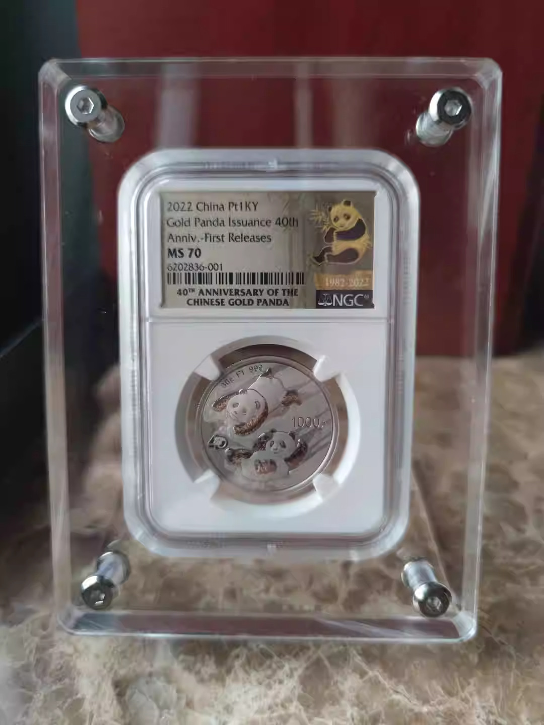Acrylic Display Frame Protector Case w Integrated Stand For NGC/PCGS Coin Holder