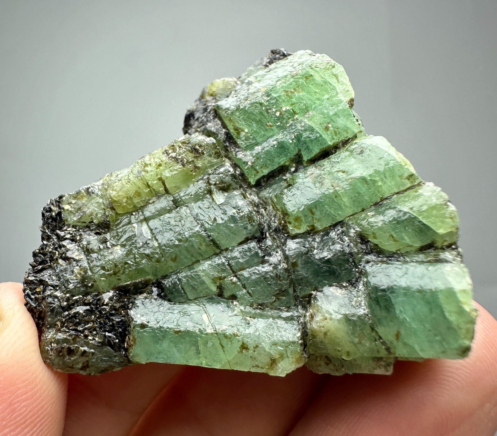 104 Carat Full Terminated Top Green Chitral Emerald Crystals Clusters From @PAK