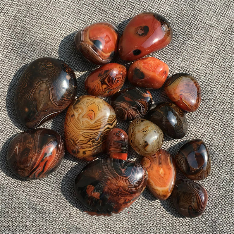 1/2LB Madagascar Crazy Lace SILK Banded Agate Polished Specimen healing Random