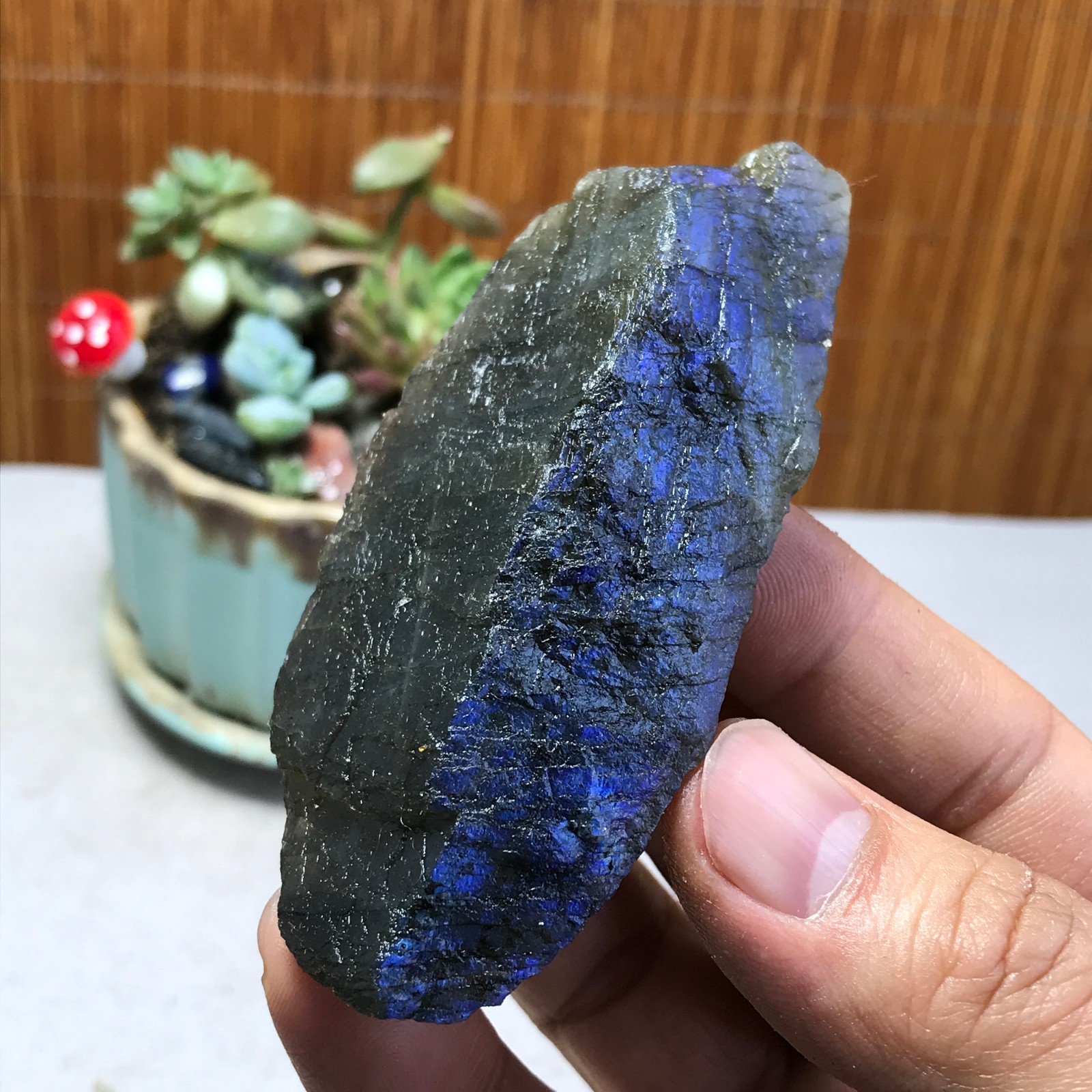 93-38-21mm Natural Labradorite Crystal gemstone Rough Mineral Specimen A5397