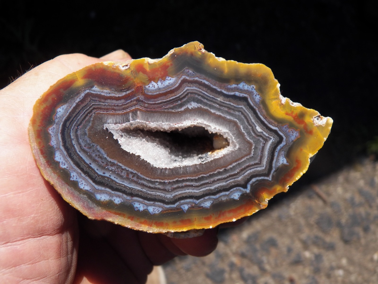 15 oz East Timor agate geode collector specimen mirror polished super nice A+