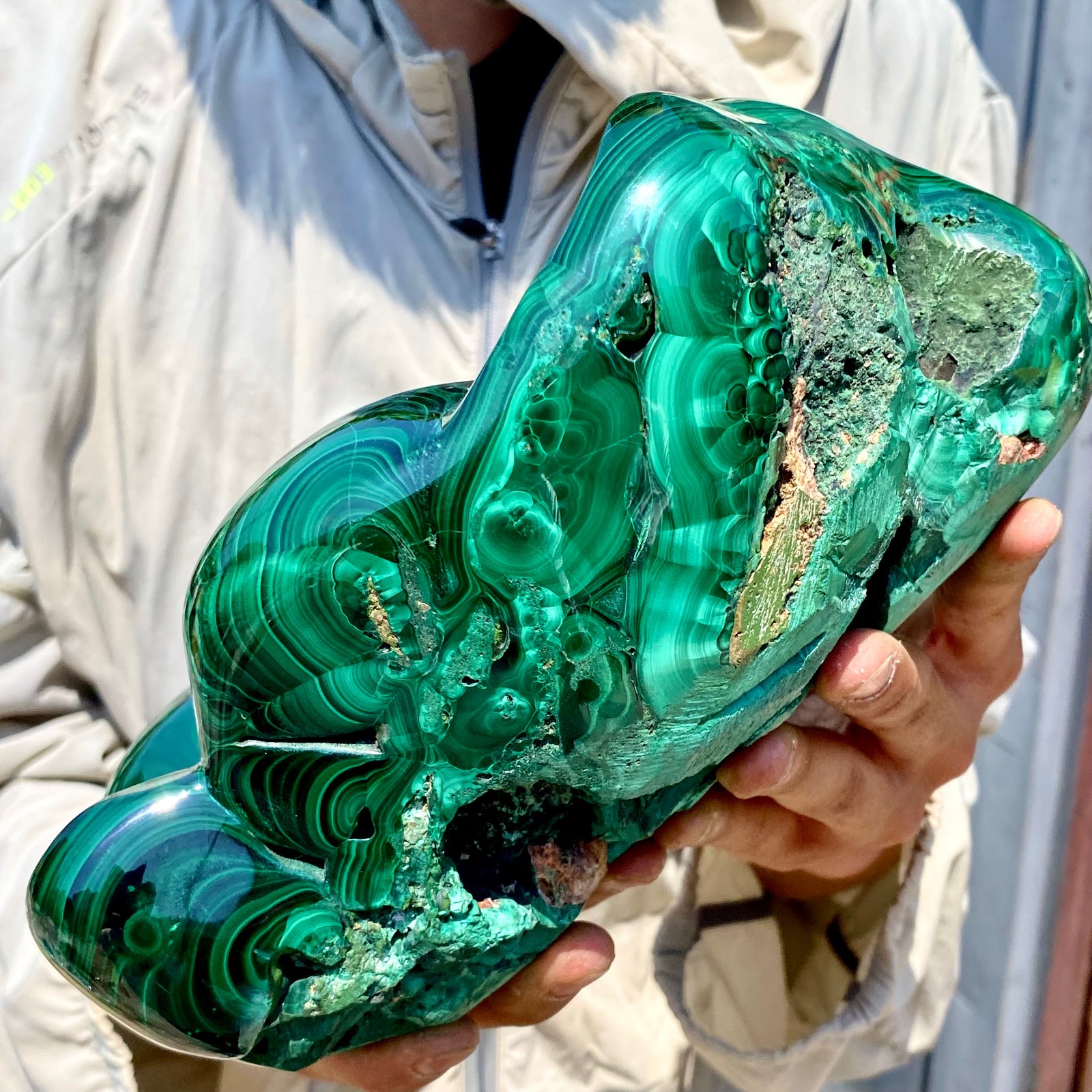 12.32LB Natural Polished Malachite Mineral freeform specimen Reiki Stone