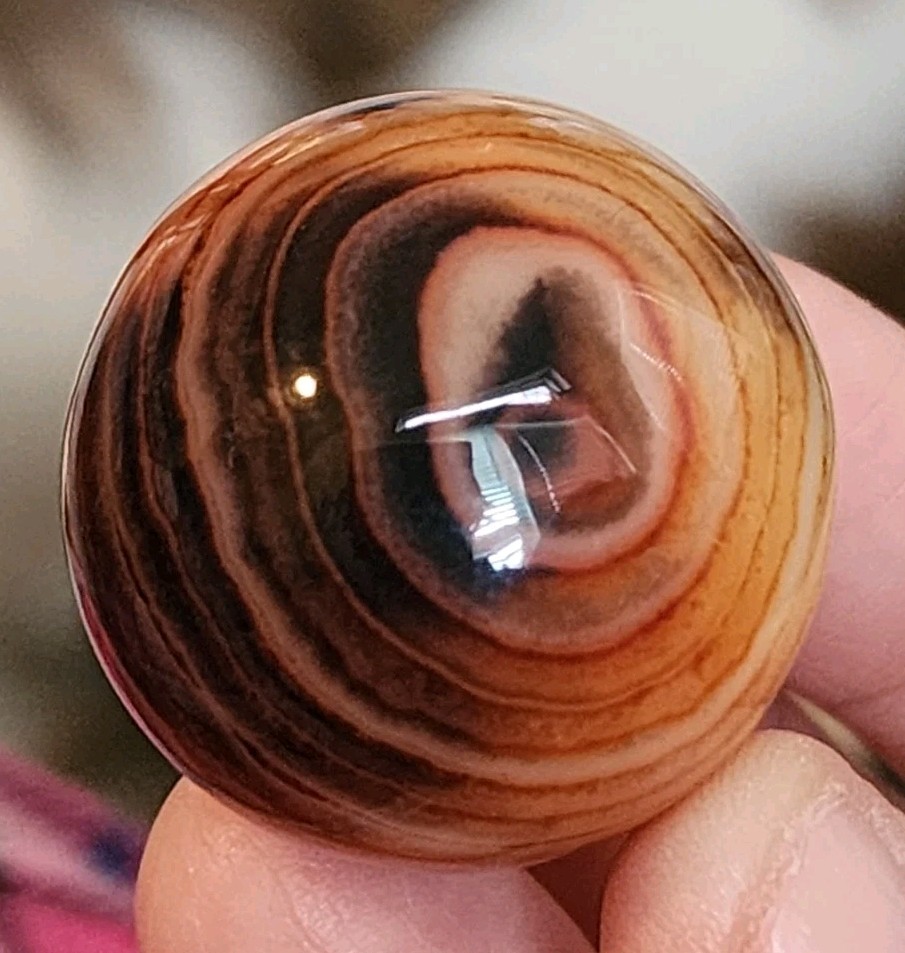 Lot Of 2 Natural Crystal Polished Sardonyx Spheres 1 5/16″ – USA