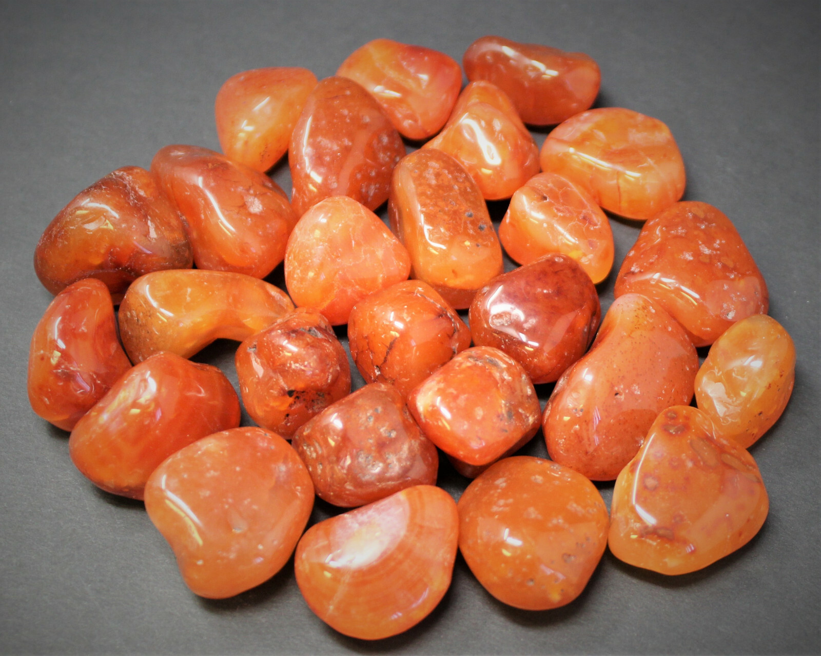 Carnelian Tumbled Stones, Medium : 5 lb Wholesale Bulk Lot