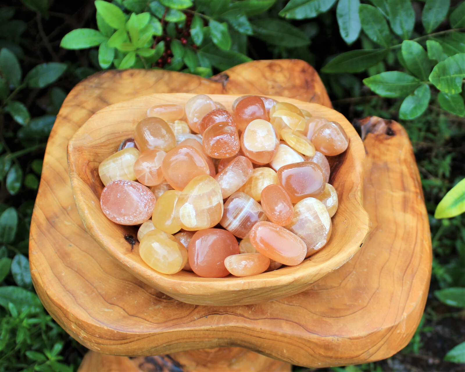 Honey Calcite Tumbled Stones: Choose Ounces or lb Bulk Wholesale Lots (A Grade)