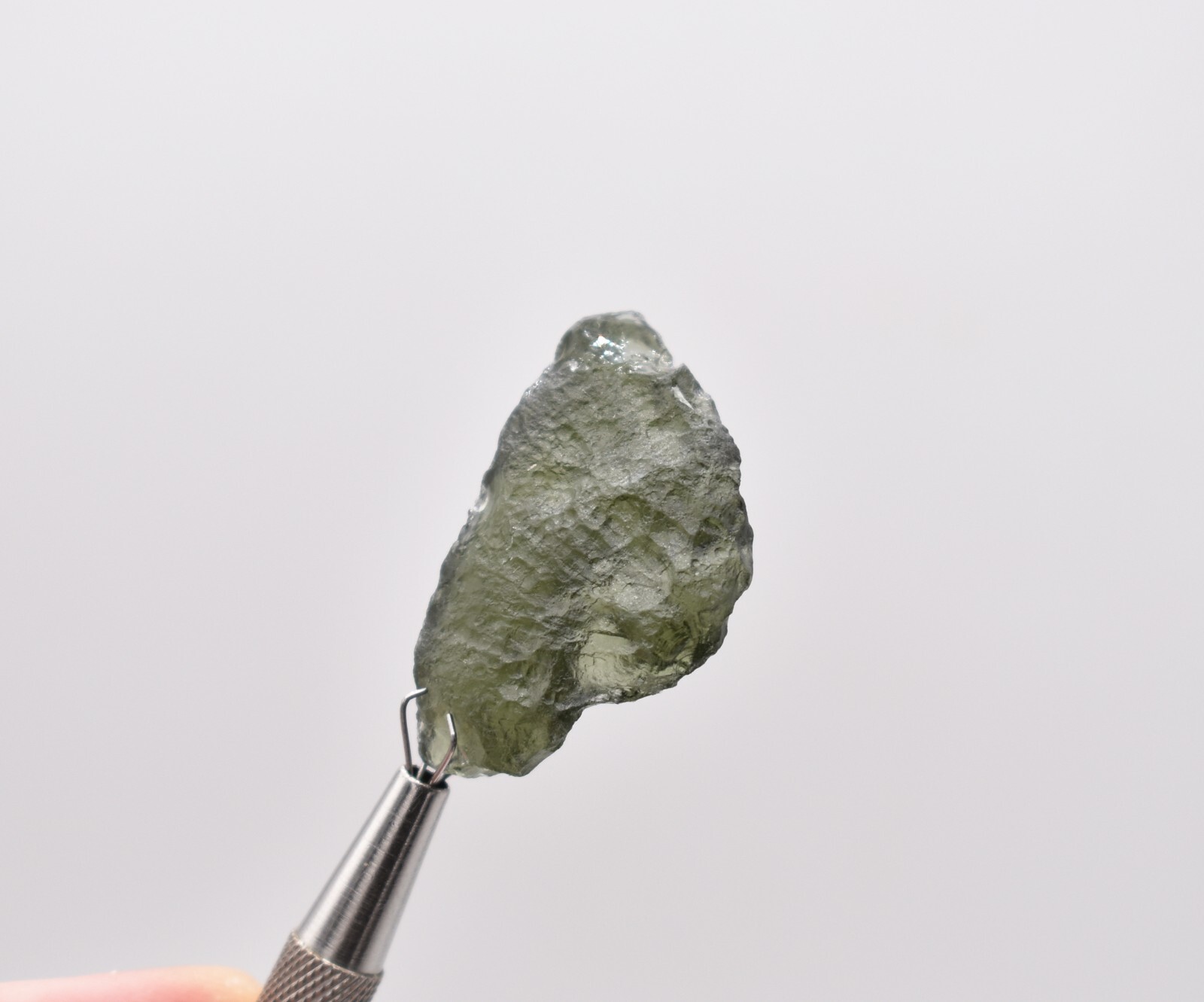 Moldavite Raw Authentic Specimen 33.8ct, 35.8mm from Czech Republic
