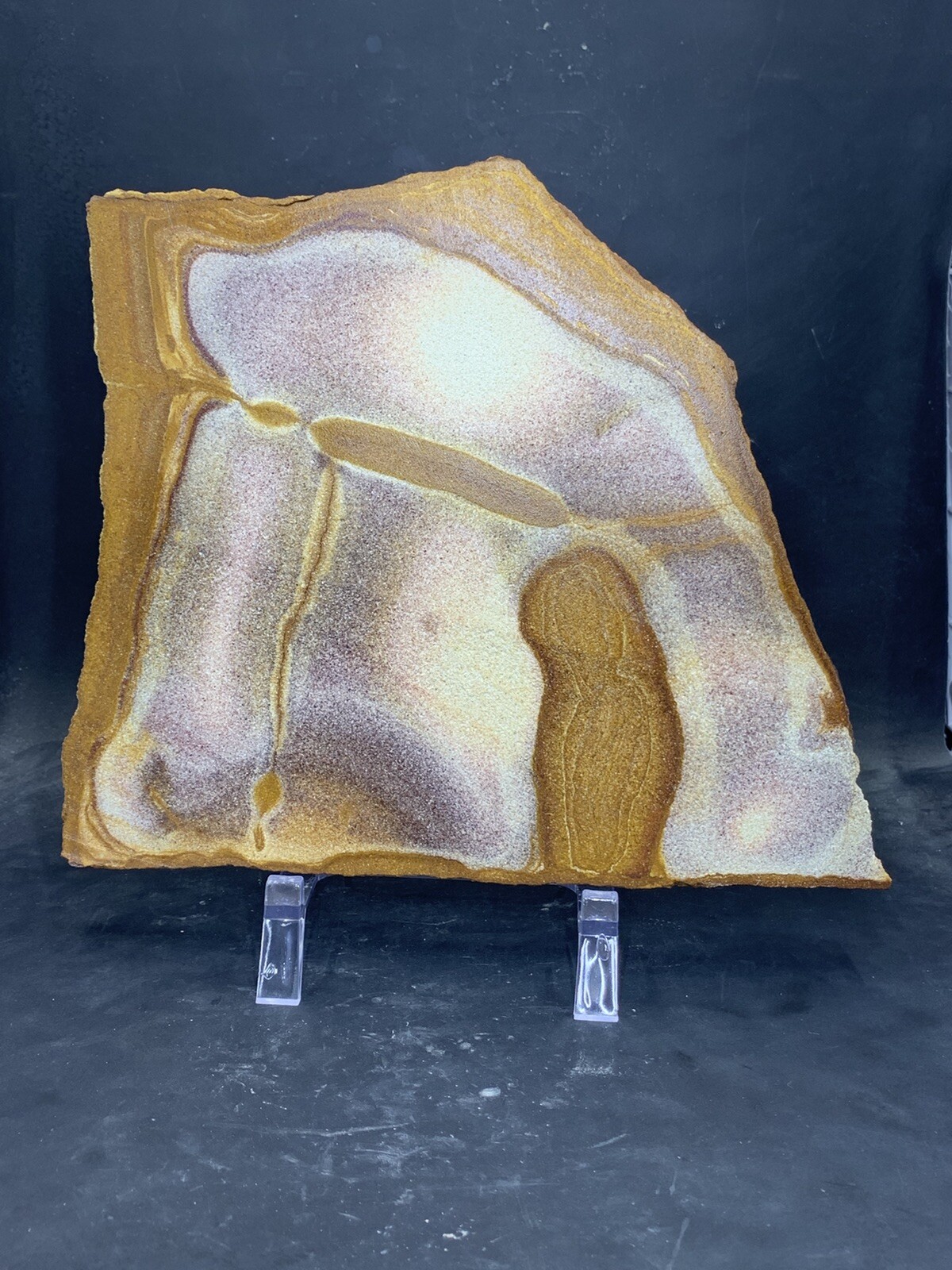 Picture Sandstone Display Slab ( Utah ) With Stand