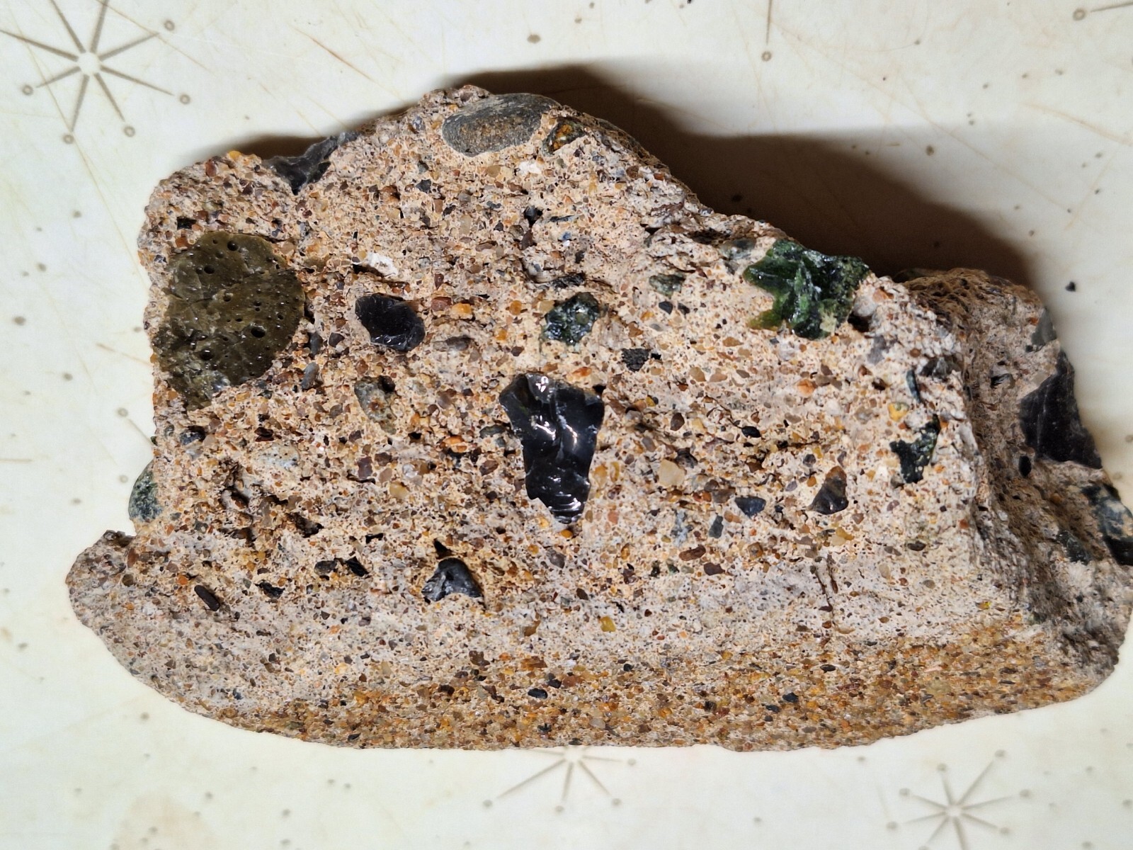 Rare Michigan Leland Blue With Frankfort Green Slag Cement Blue Green Gray Mix