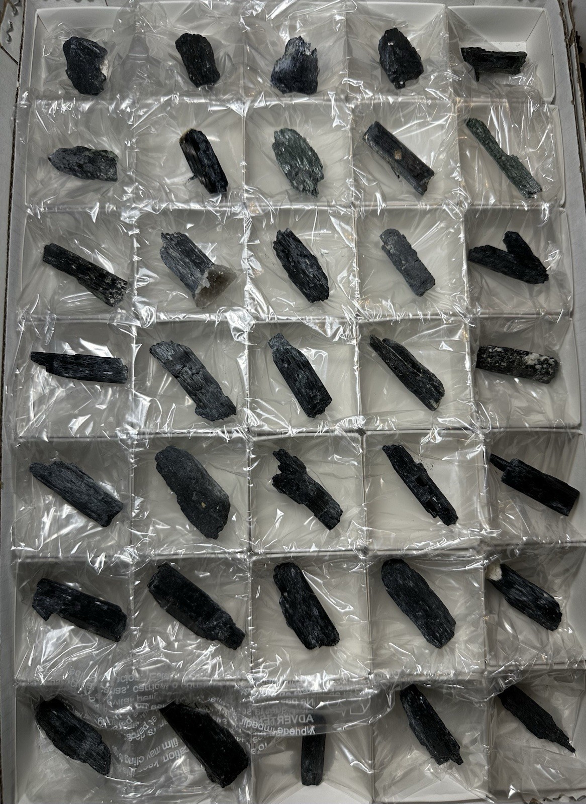 35 piece flat of Arfvedsonite from Mount Malosa, Zomba, Southern Region, Malawi
