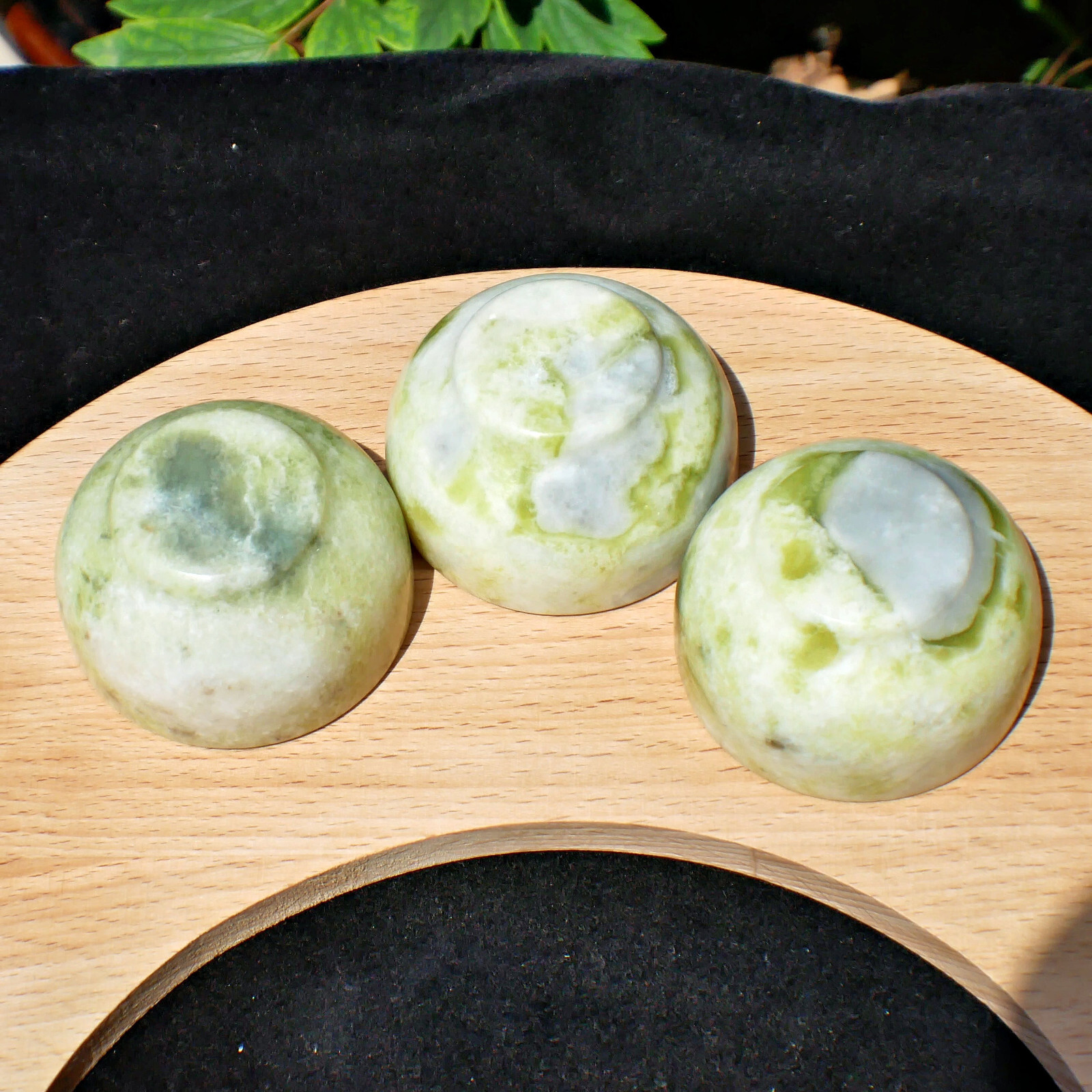 Natural LantianJade Bowl Gemstone Crystal Quartz Dish Sacral Chakra Healing Gems