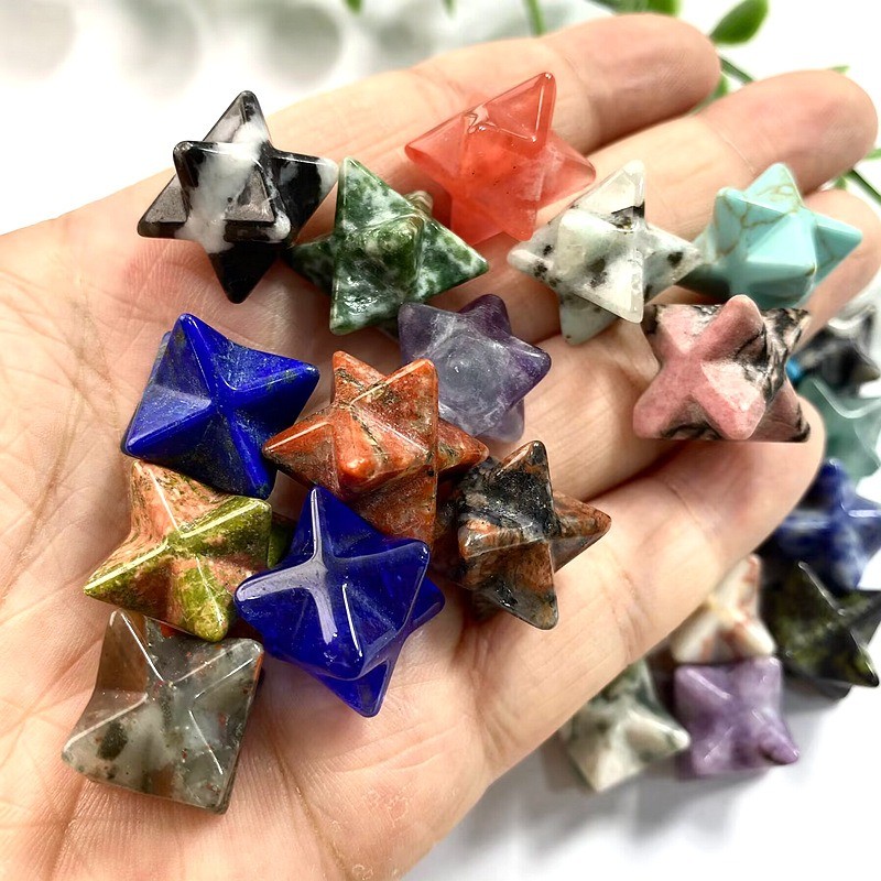Natural Crystal Merkaba Star Sacred Geometry Healing Crystal Meditation Reik