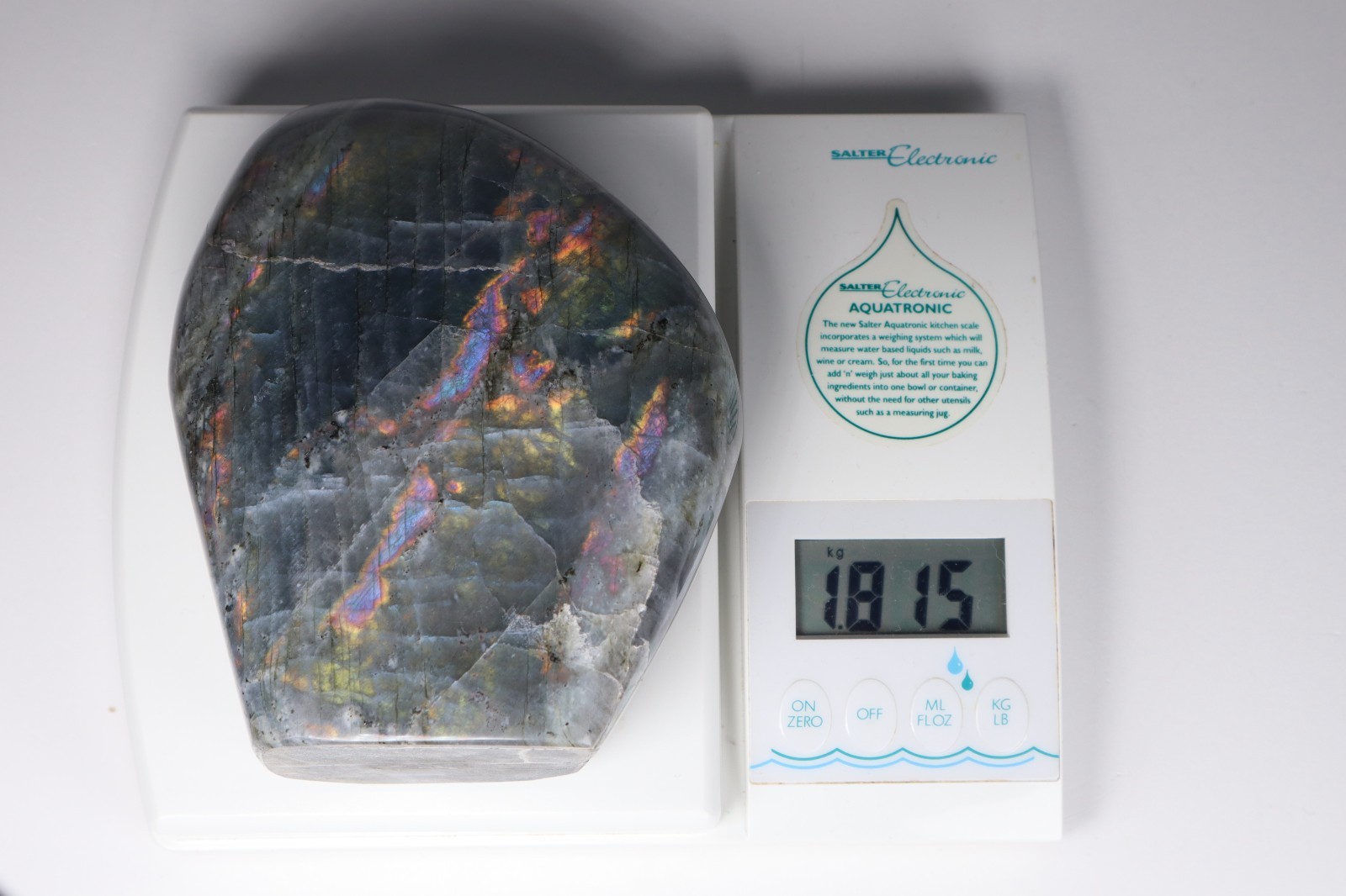 HUGE LABRADORITE Freeform 4lb Rainbow Flash Crystal Blue Gold Display Specimen
