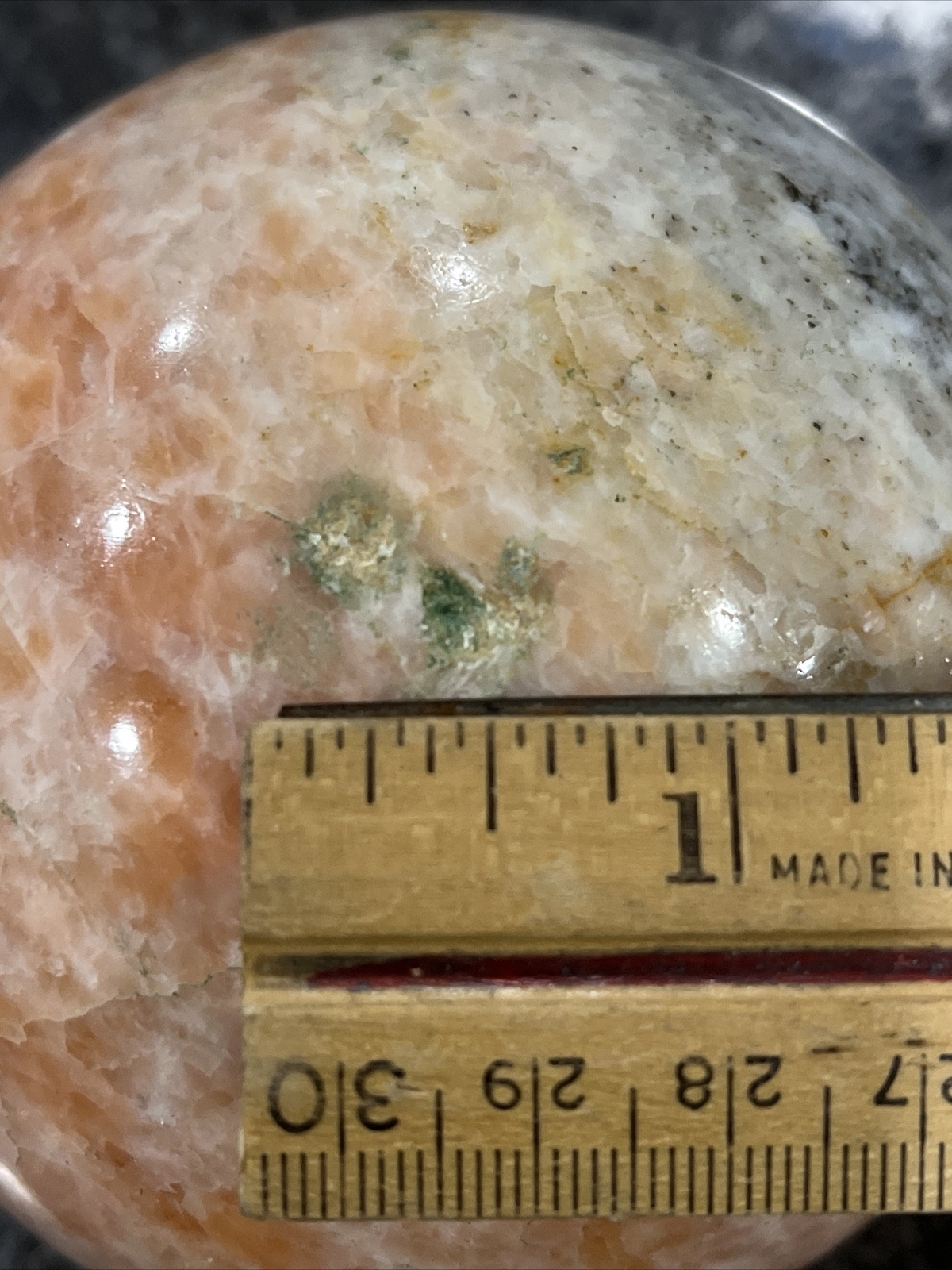 Large 1576g (3.75lb) Sunstone Quartz Crystal Sphere Polished Healing Stone🔥