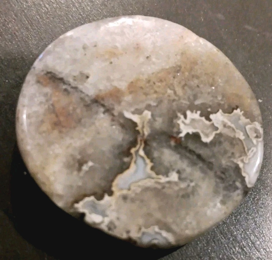 Crazy Lace Agate Natural Cabochon Semiprecious Gemstone 1-5/16″ Wide 1/4″ Thick
