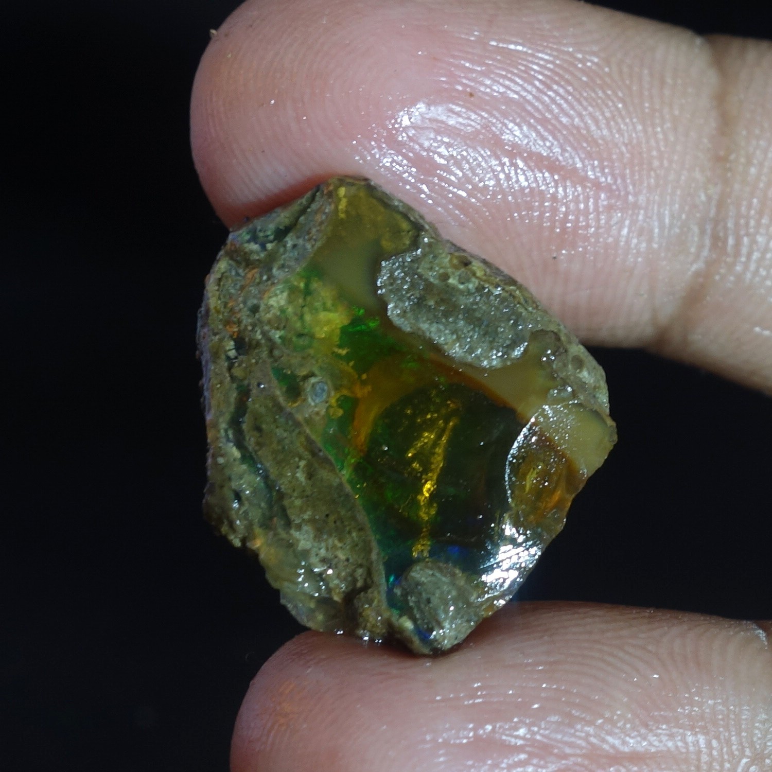 16.00 Cts 100% Natural Welo Fire Ethiopian Oil Opal Rough Cab Gems Ring Nacklace