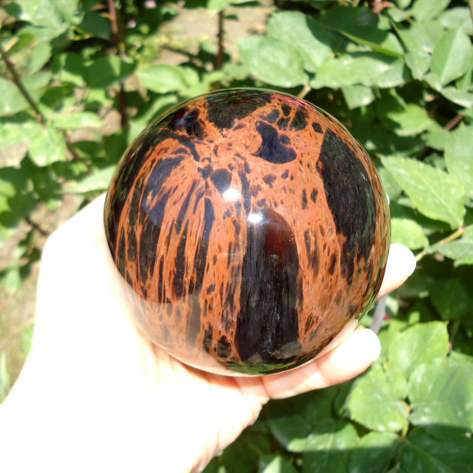 90mm MULTI OBSIDIAN SPHERE MARBLE FLAWLESS MAGIC BALL WITH STAND AND GIFT BOX