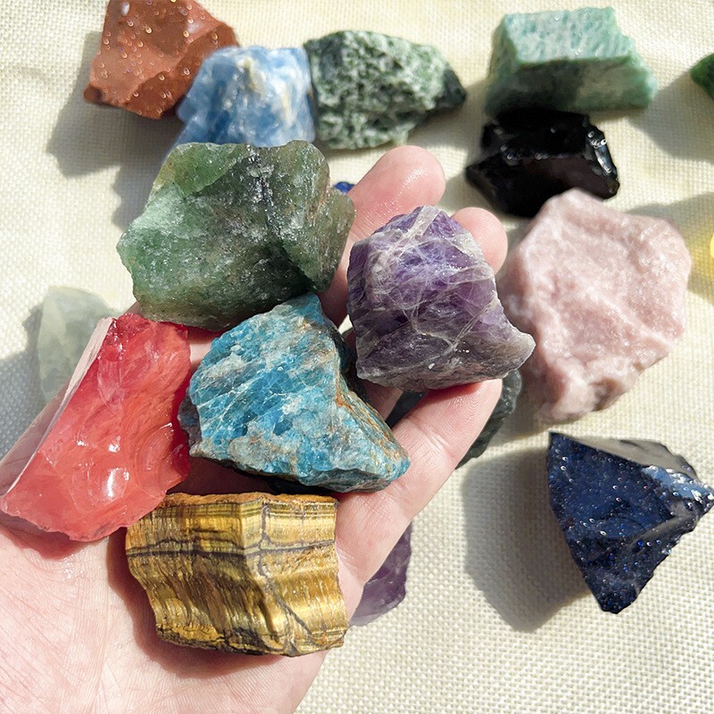 3Pcs Natural Raw Stones Healing Crystal Gemstone Rough Rocks Mineral Specimen