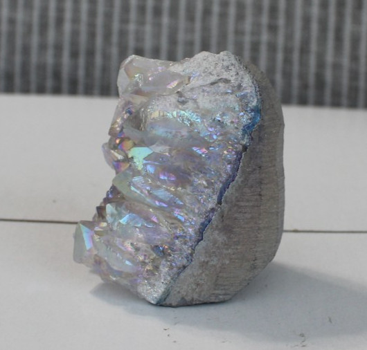 AURA COATED AMETHYST FREEFORM 2.25 INCHES TALL/ 156.1 GRAMS