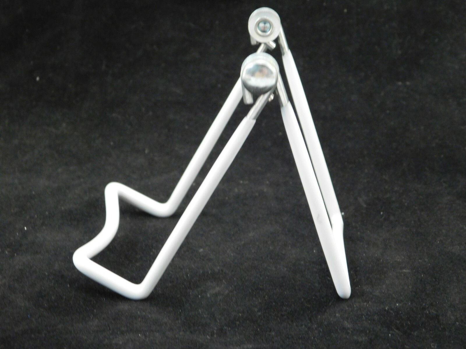 Easel Display Stand SMALL Size Adjustable White Vinyl on Metal