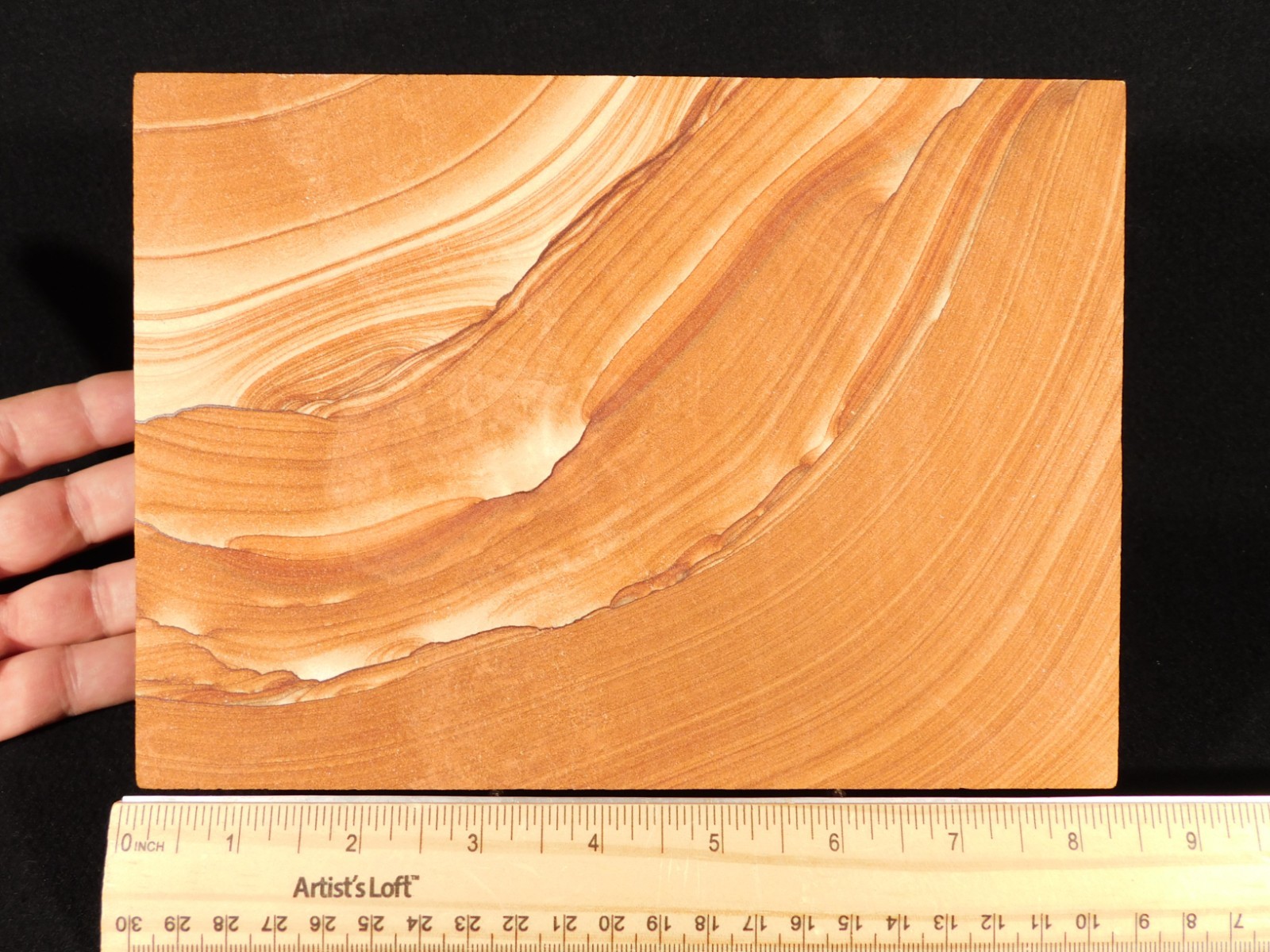wOw! LARGER PICTURE Stone or SANDSTONE Slice/Slab with Display Stand Utah 541gr