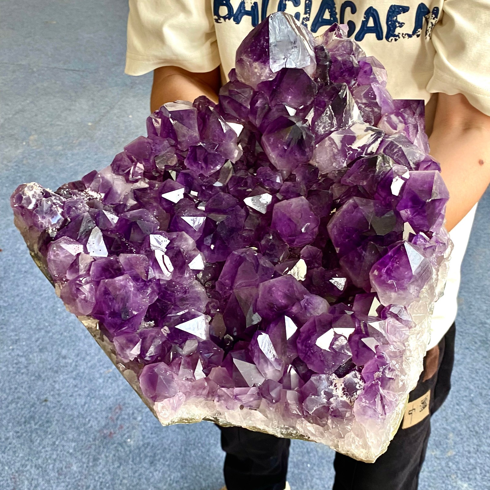 25.19LB Large Natural Amethyst geode quartz cluster crystal specimen Healing.
