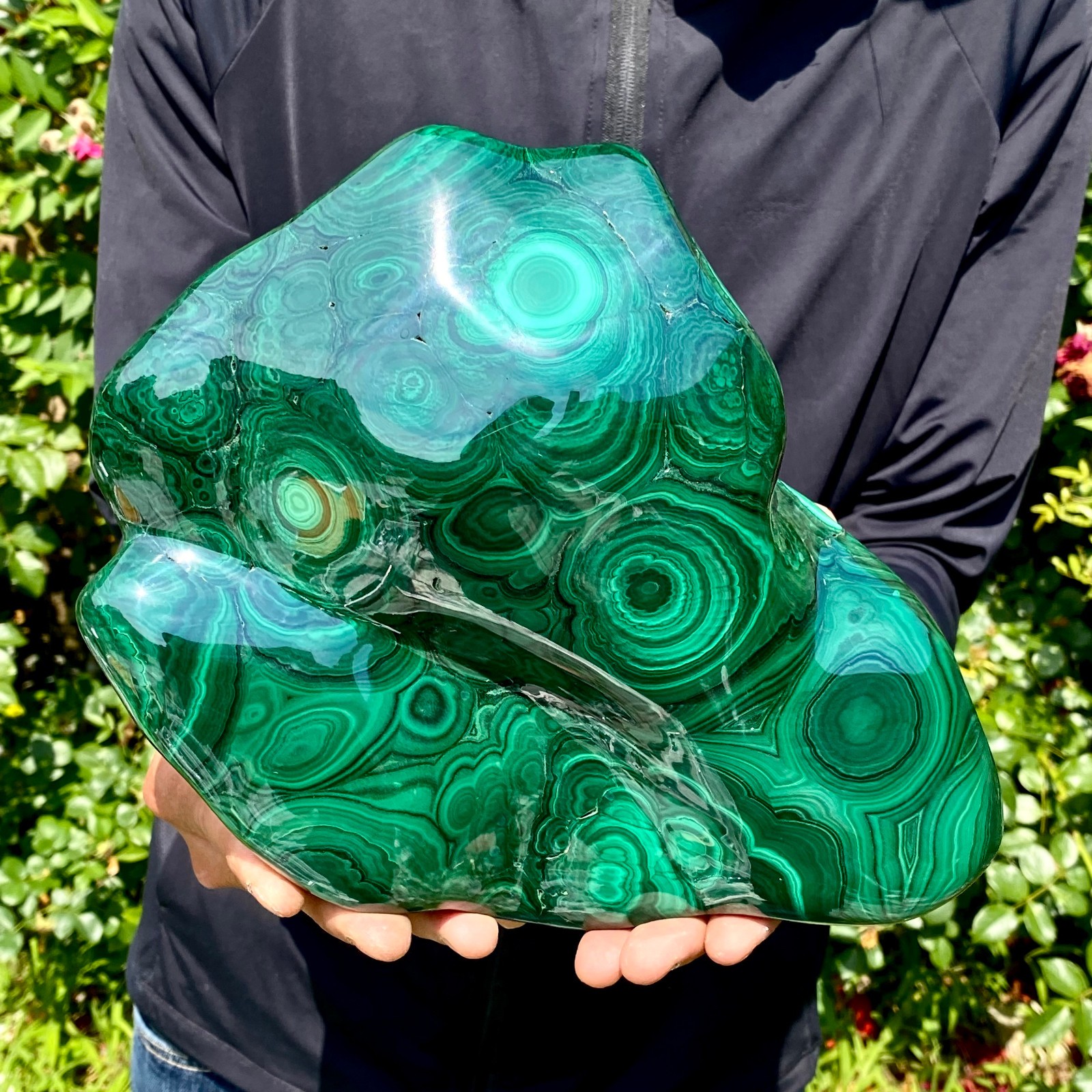 11LB Natural Polished Malachite Mineral freeform specimen Reiki Stone Healing