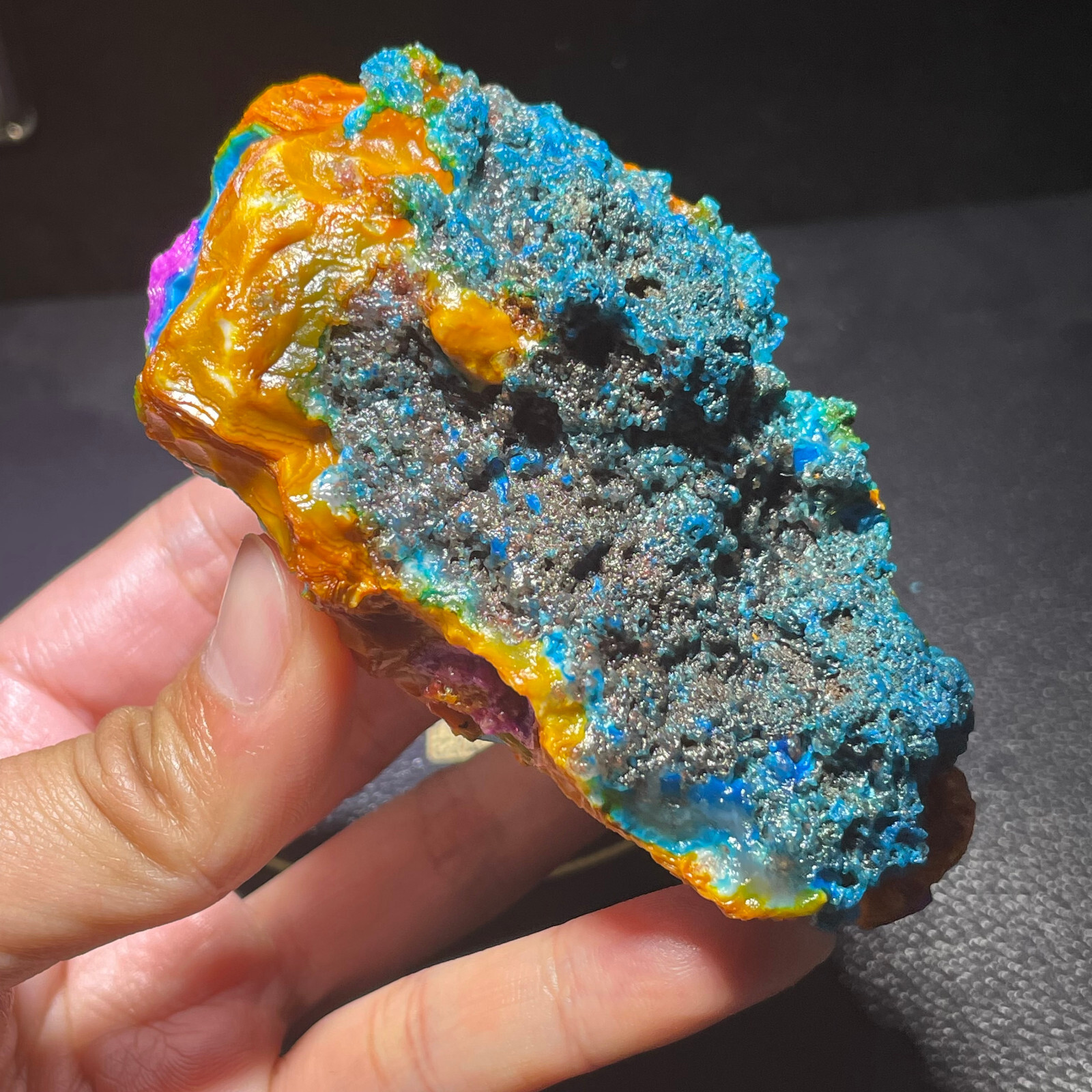 310g Natural Calcified Agate Eye Crystal Unique Mineral Specimen Perfect Gift