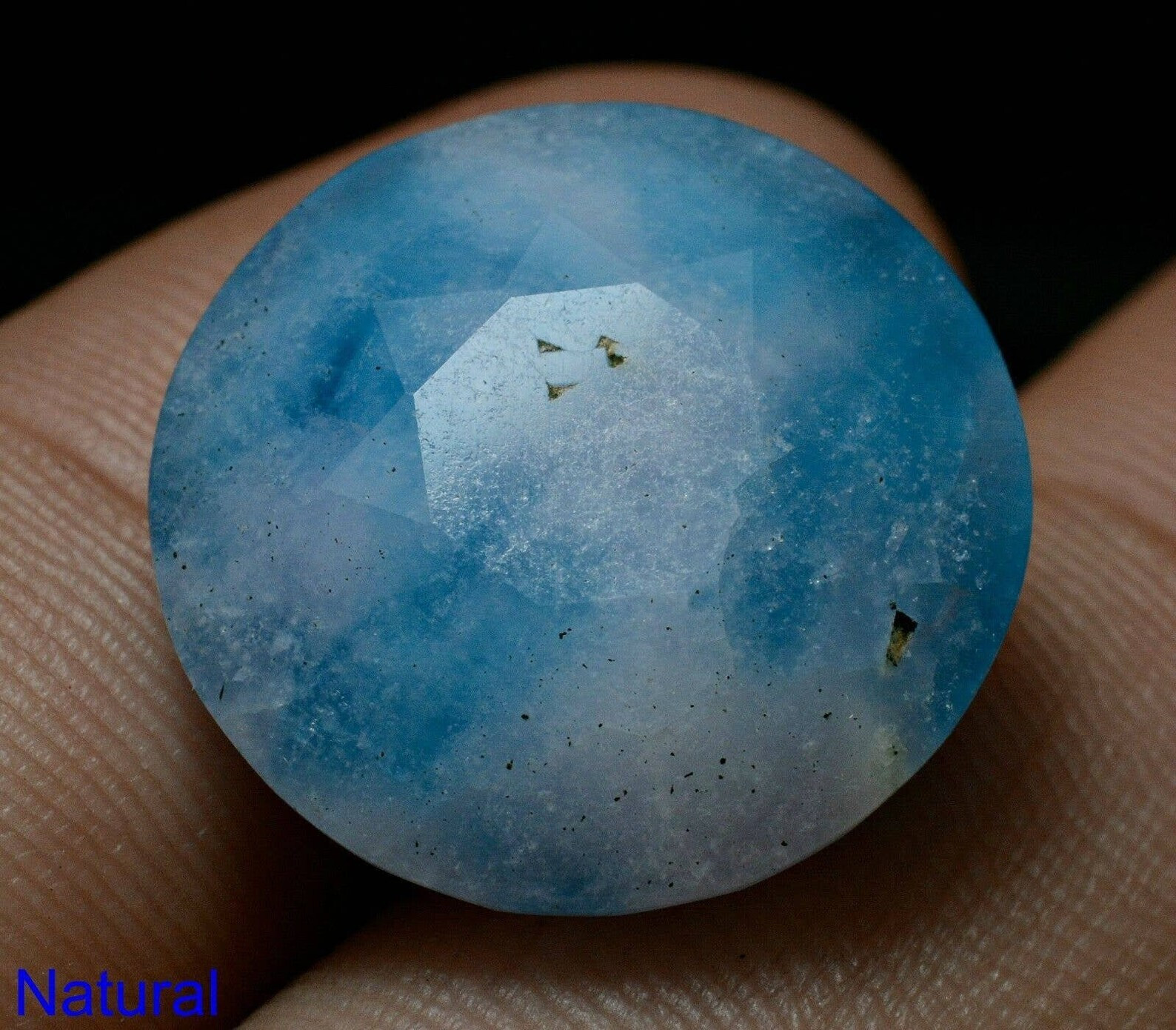 Mystery 14 Ct Fluorescent Phosphorescent Bi-Color Change Round Faceted Sodalite*