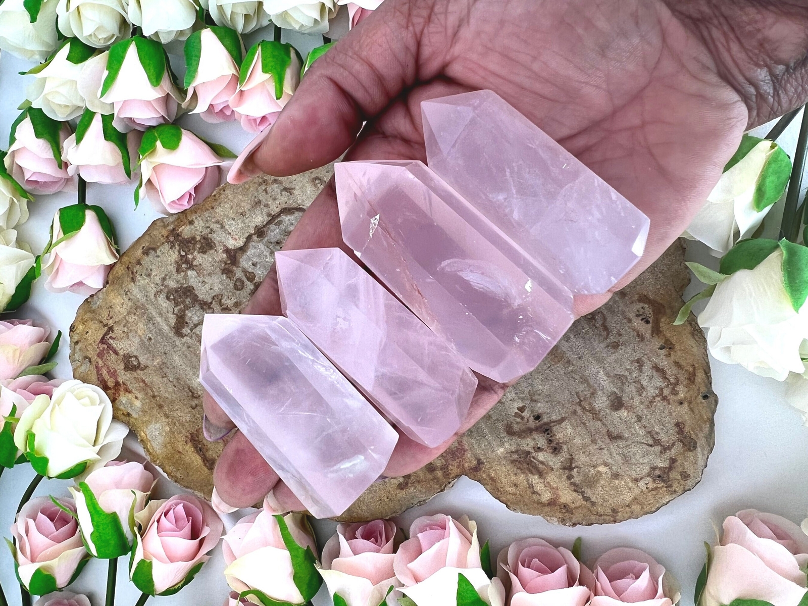 Rose quartz tower – rose quartz generator – rose quartz crystal tower –