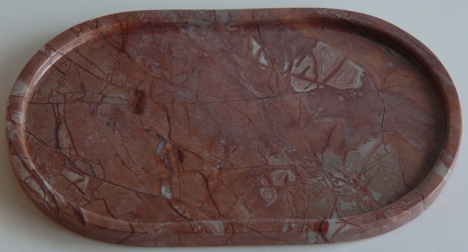9.25” Picture Jasper Tray Scenic Stone Dish (860g) Polished Display