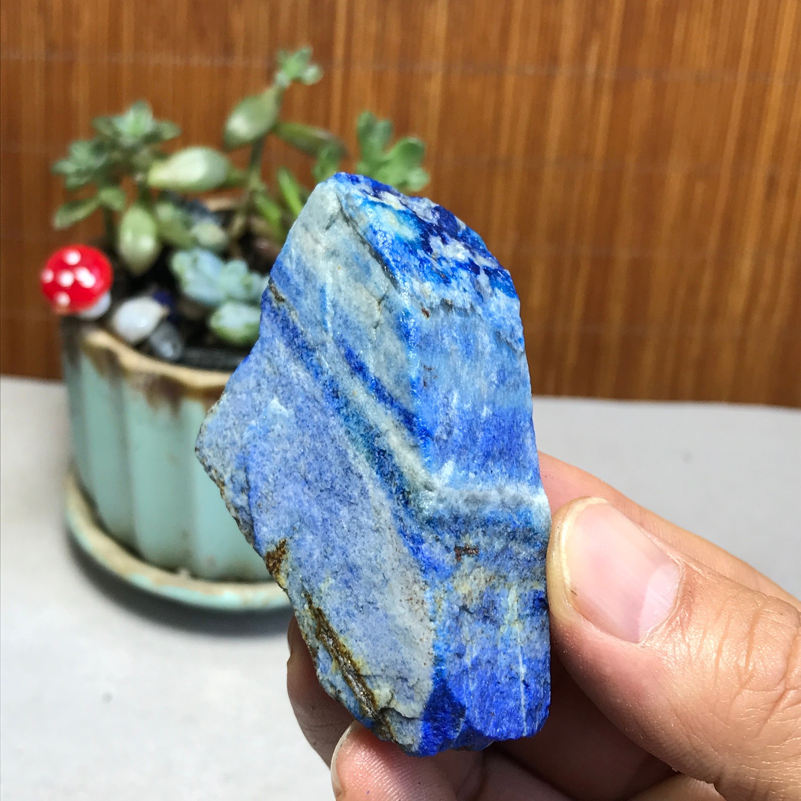91g Natural lapis lazuli Crystal gemstone Rough Mineral Specimen healing A5698