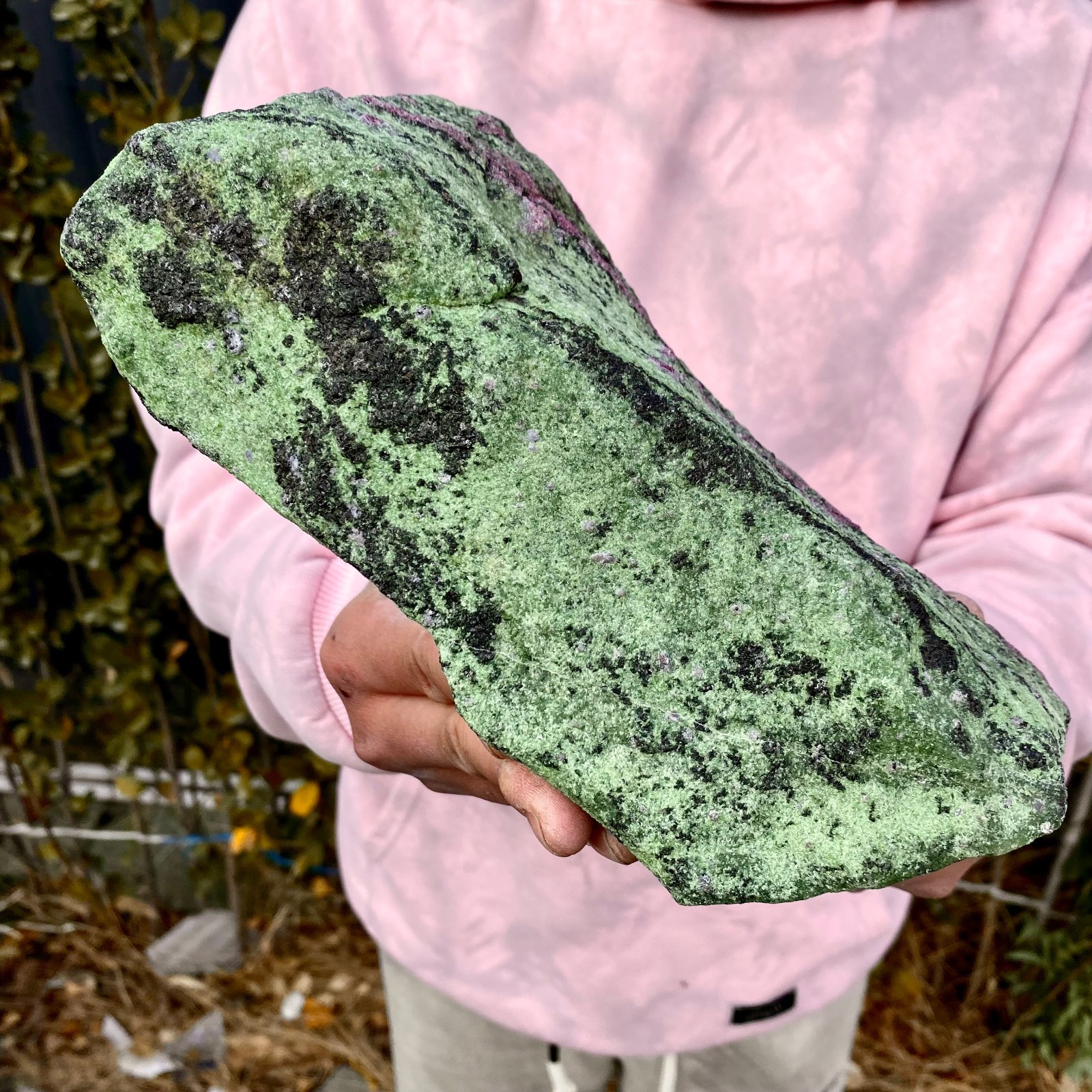 7.05LB Natural green Ruby zoisite (anylite) crystal Chakra mineral Healing Energ