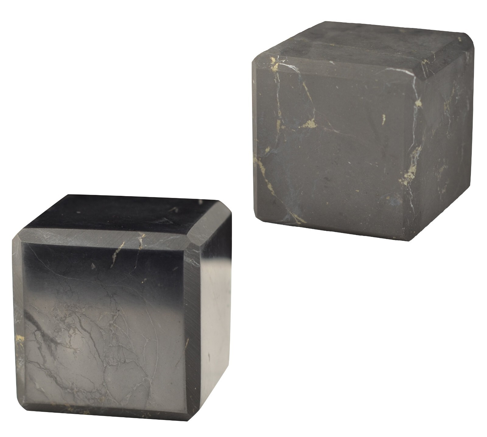 Shungite World Shungite Cube Set 2 pcs – 40 mm / 1.57″ (Polished+Unpolished)