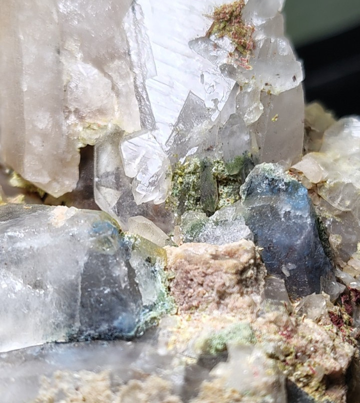HUGE PAPAGOITE & AJOITE QUARTZ CLUSTER Messina Mine, South Africa OVER 3 LB 6IN