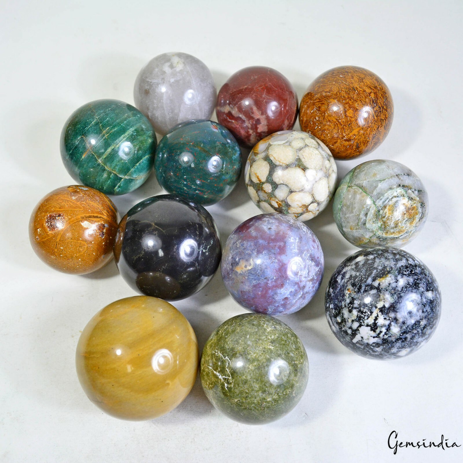 2.4 Kilo Natural Untreated Multi Gemstone Healing Crystal Sphere Ball With Stand
