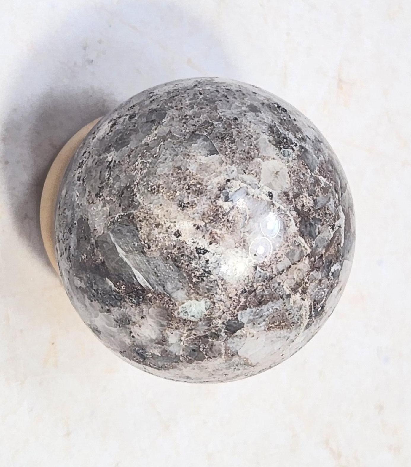 Fluorescent Willemite and Calcite 33mm Sphere for UV Collection 6540