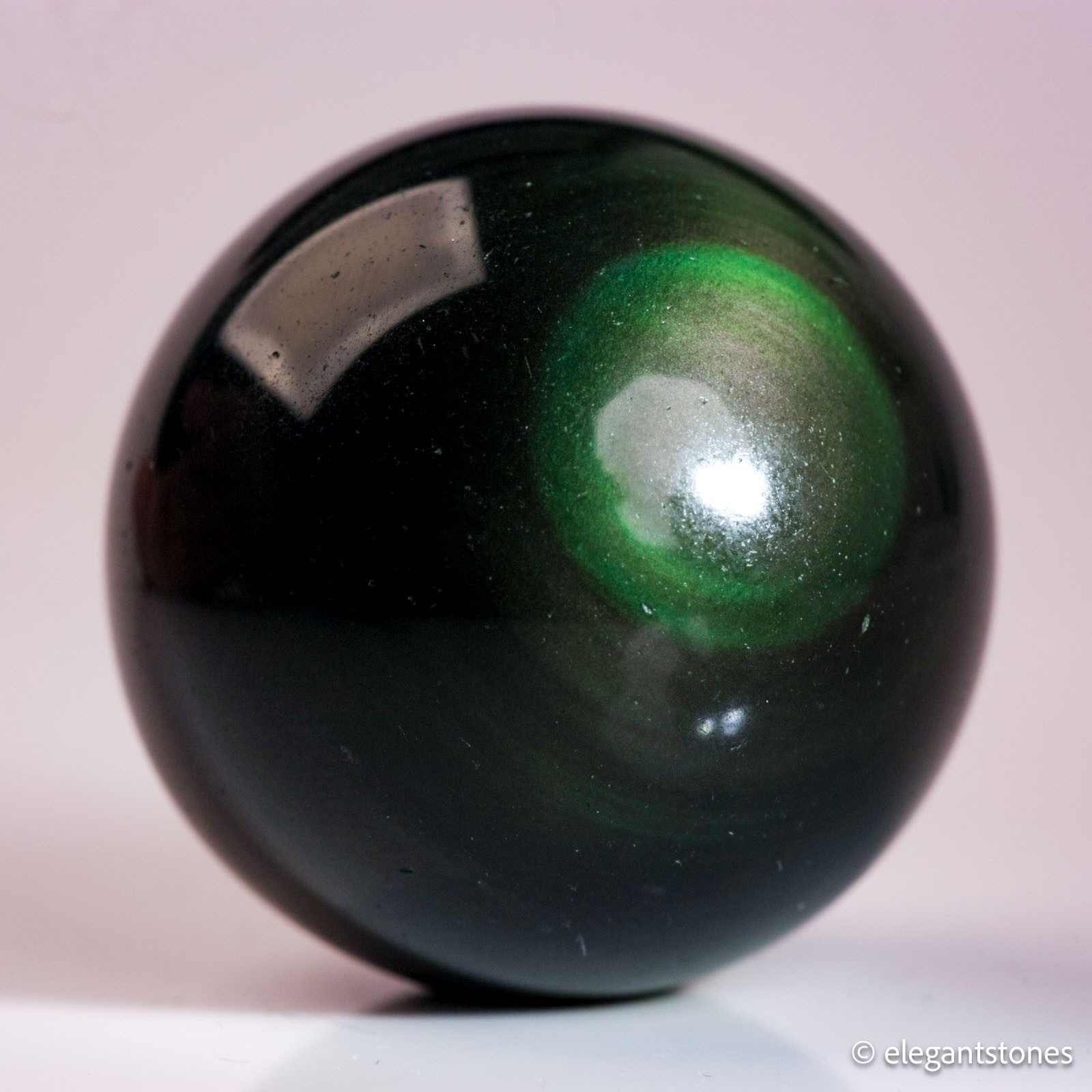 36g31mm Rainbow Obsidian Sphere Crystal Ball Natural Quartz Visible in Flash