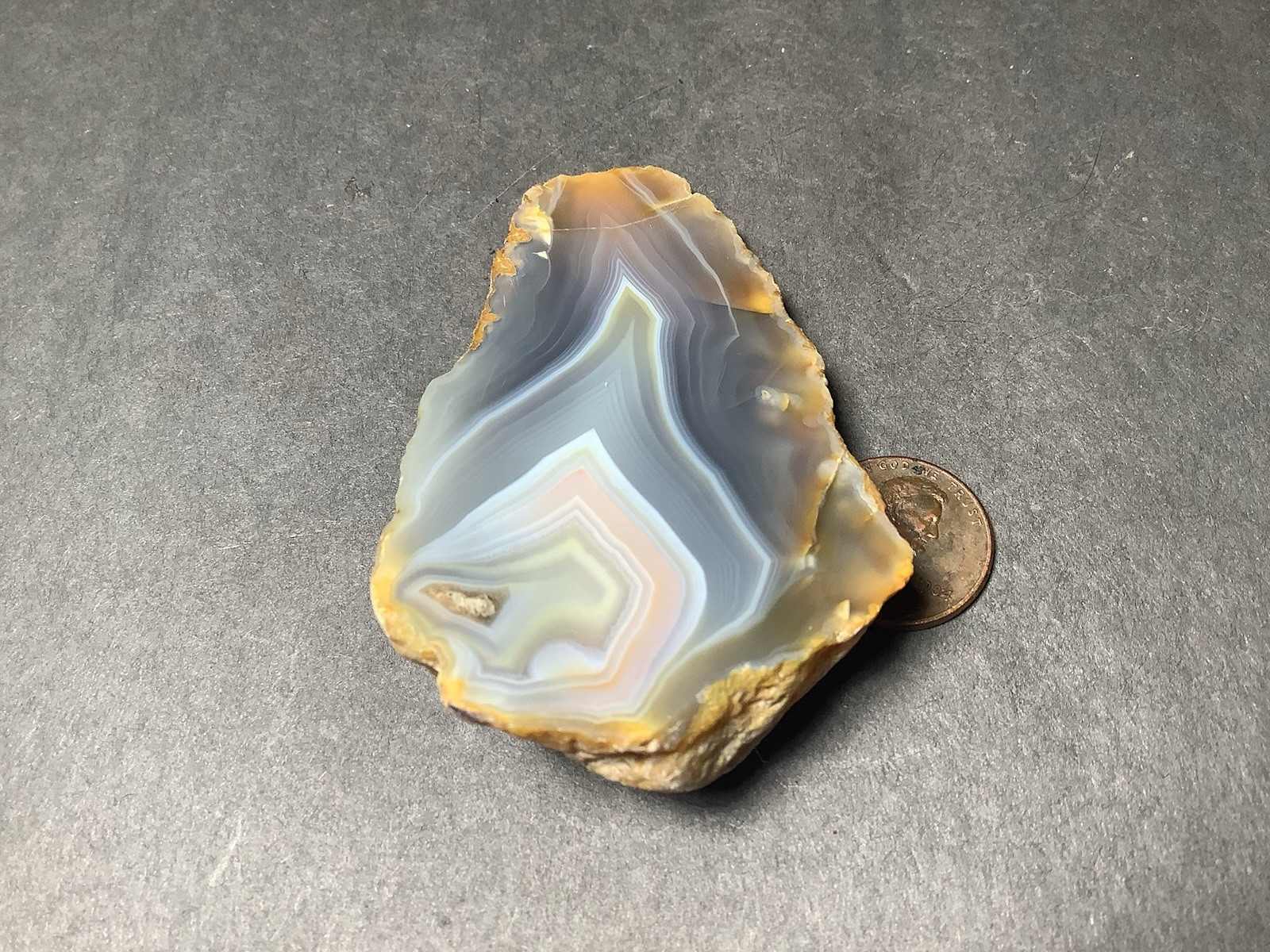 Sumatra Flame Agate Specimen, Face Polished, 45x75x15mm, 2.7oz, #659