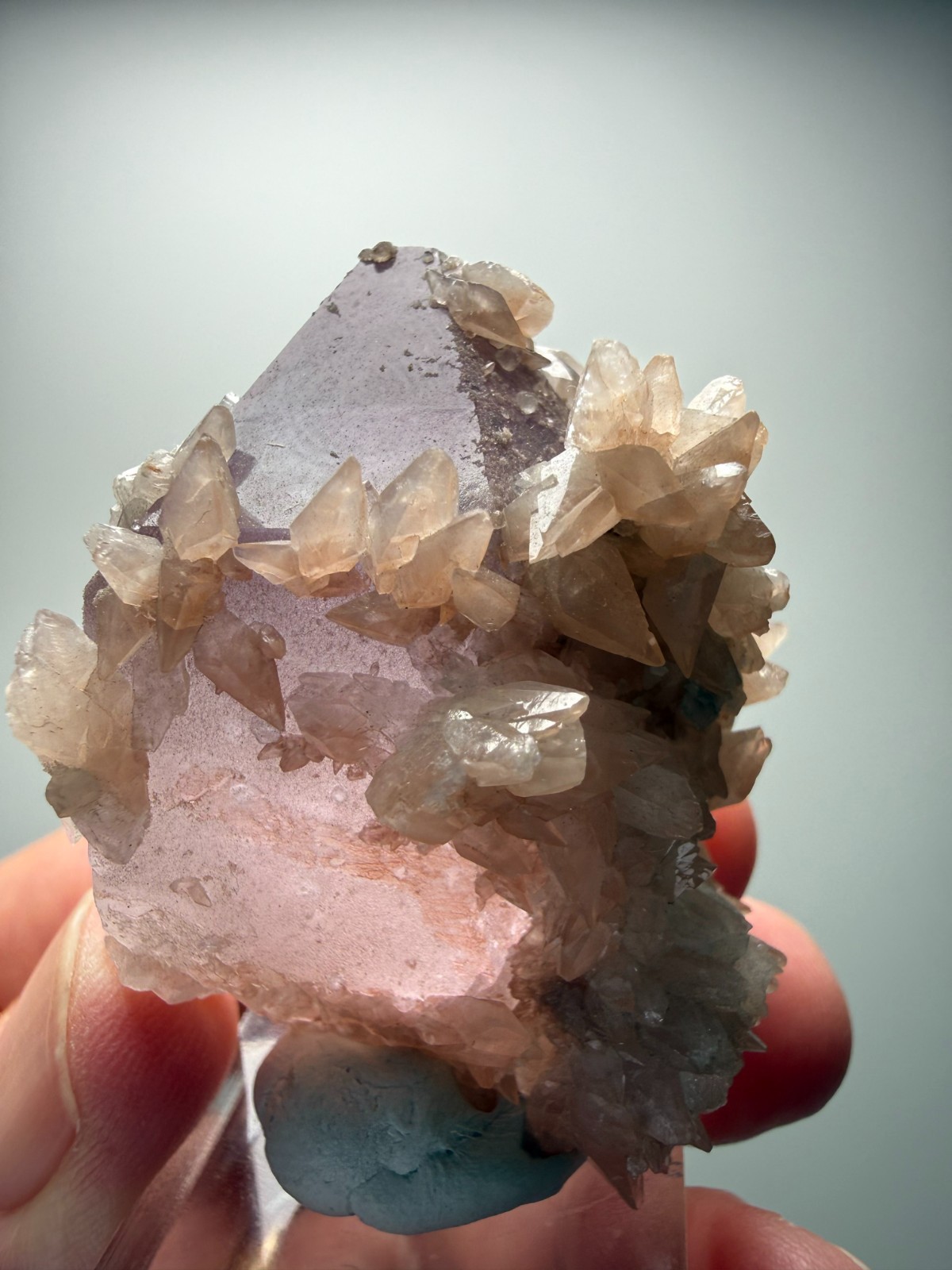 Beautiful Amethyst crystal with Red Calcite- Hubei Province, China! SALE $89!