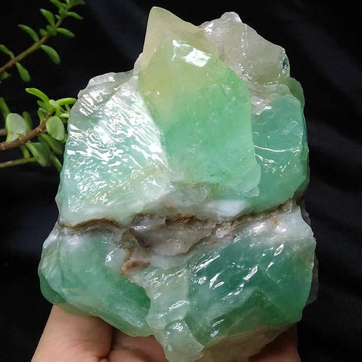 SPECTACULAR BIG 5 INCH GREEN CALCITE CRYSTAL w/ STAND