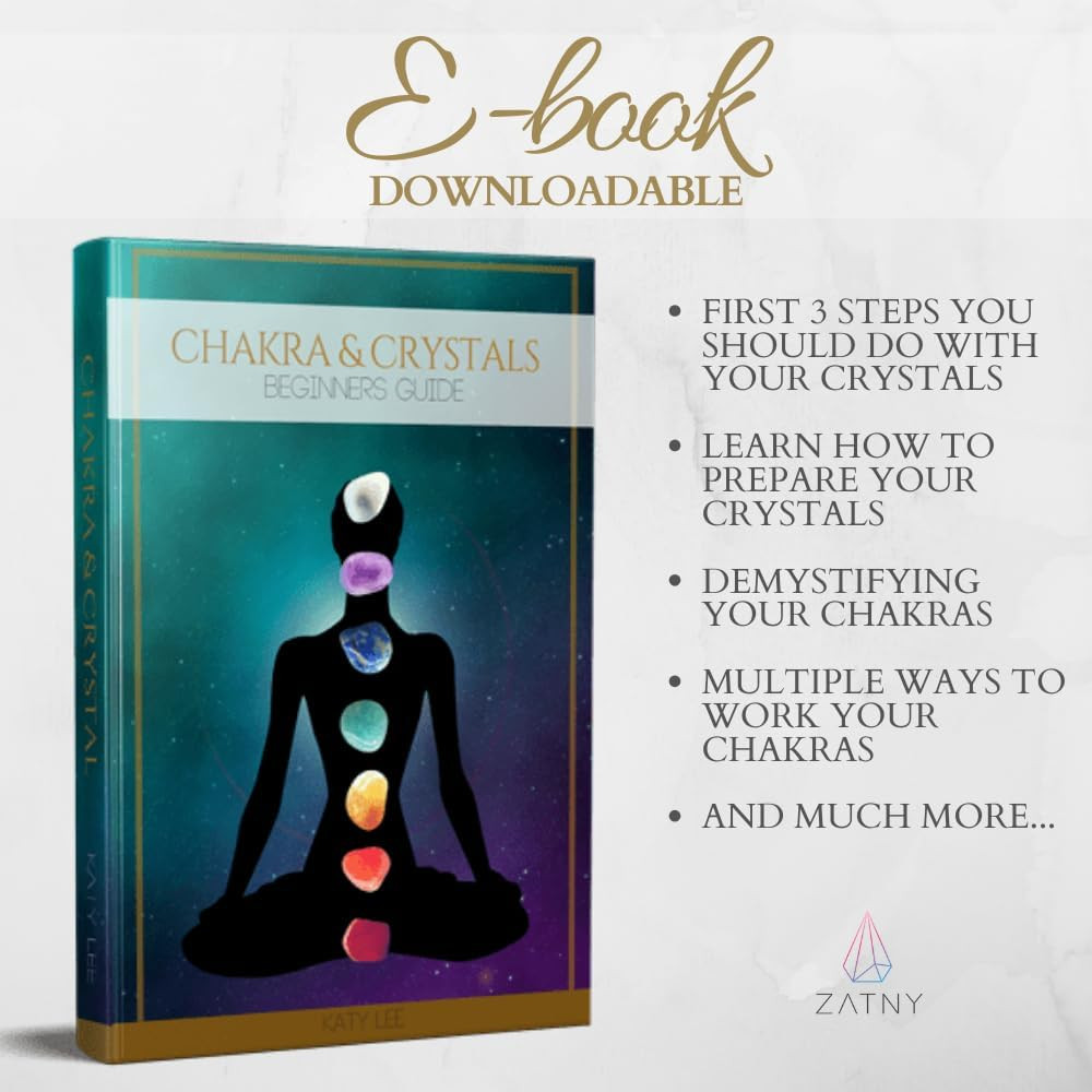 Crystals and Healing Stones Premium Kit Velvet Pouch – 7 Chakra Stones Healing C