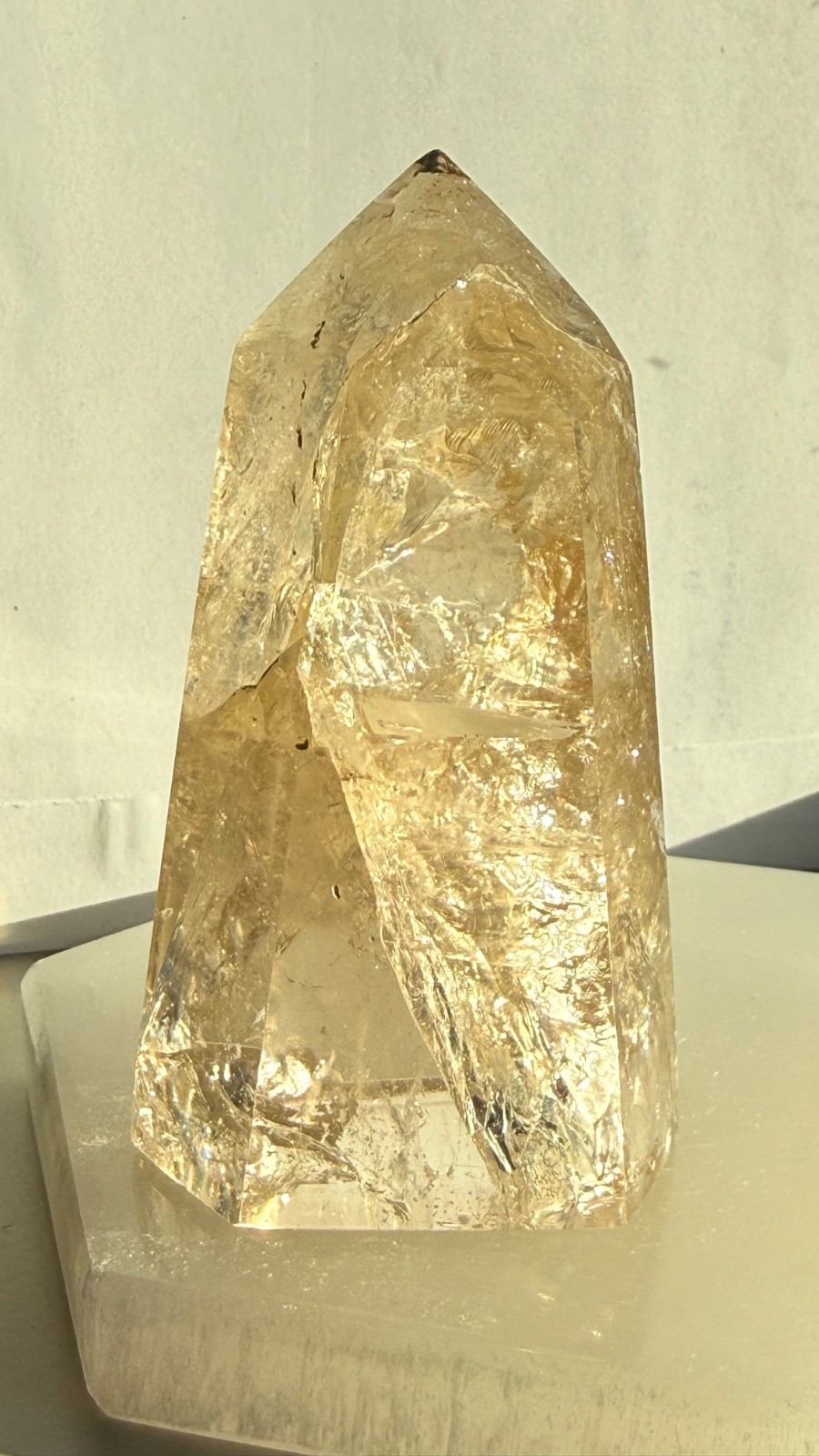 High Quality Natural Brazilian Champagne Citrine Point